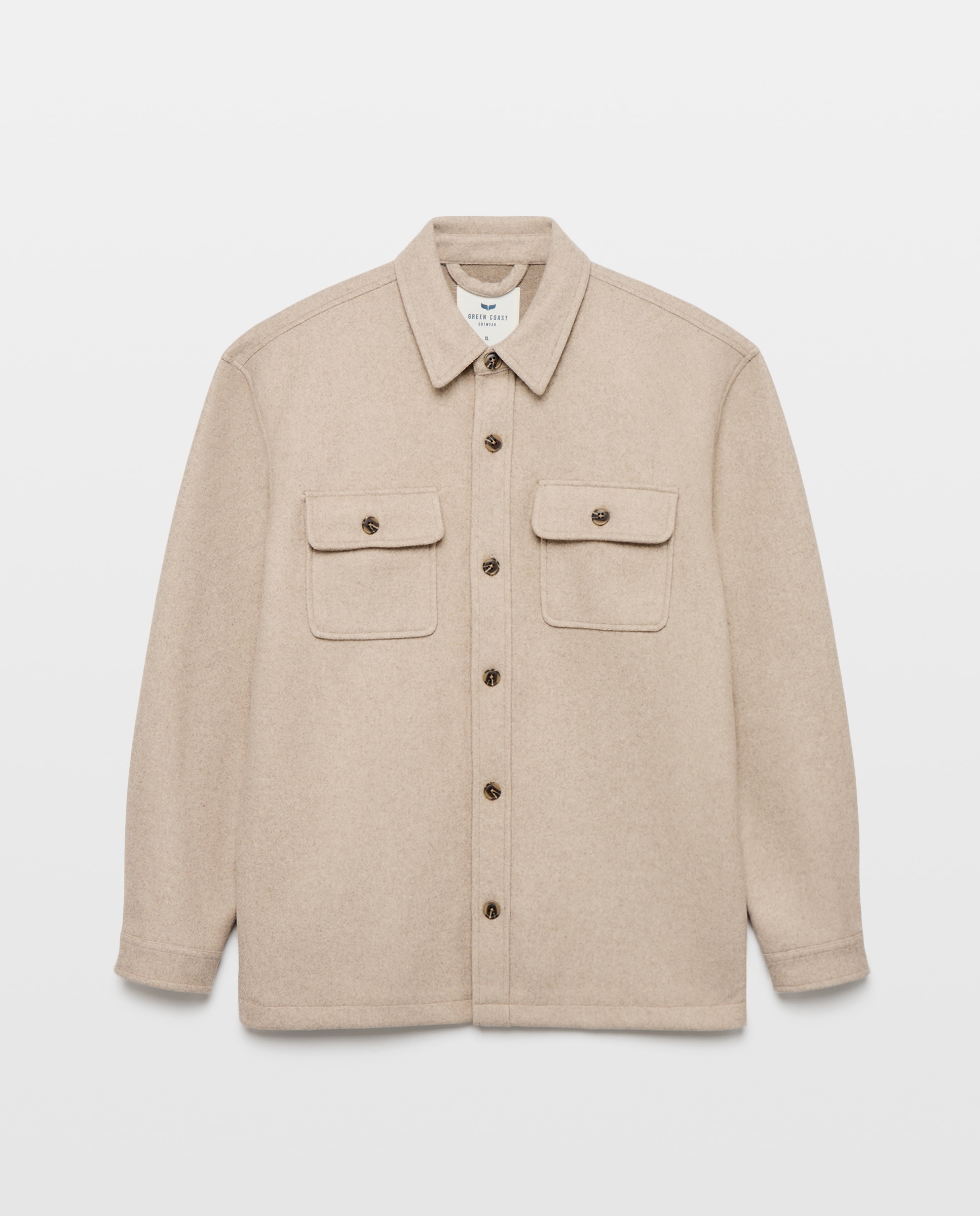 Imagen 4 de Sobrecamisa lisa de hombre - Green Coast - Beige Beige