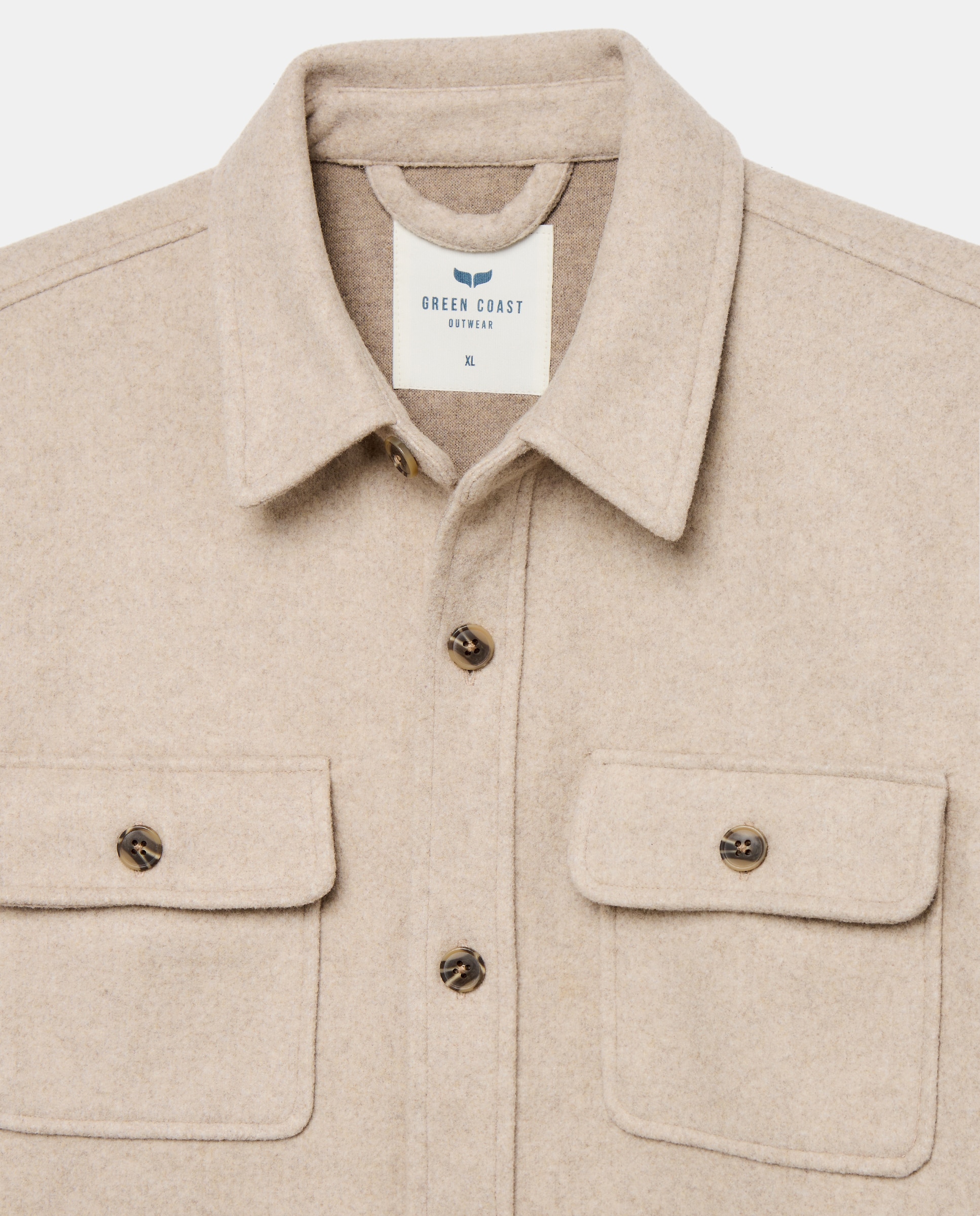 Imagen 5 de Sobrecamisa lisa de hombre - Green Coast - Beige Beige