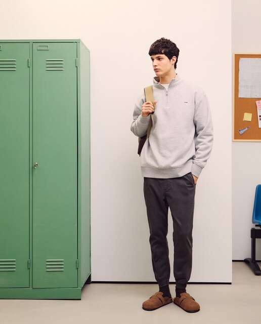 Imagem 0 de Calças Chino com Elástico na Parte Inferior