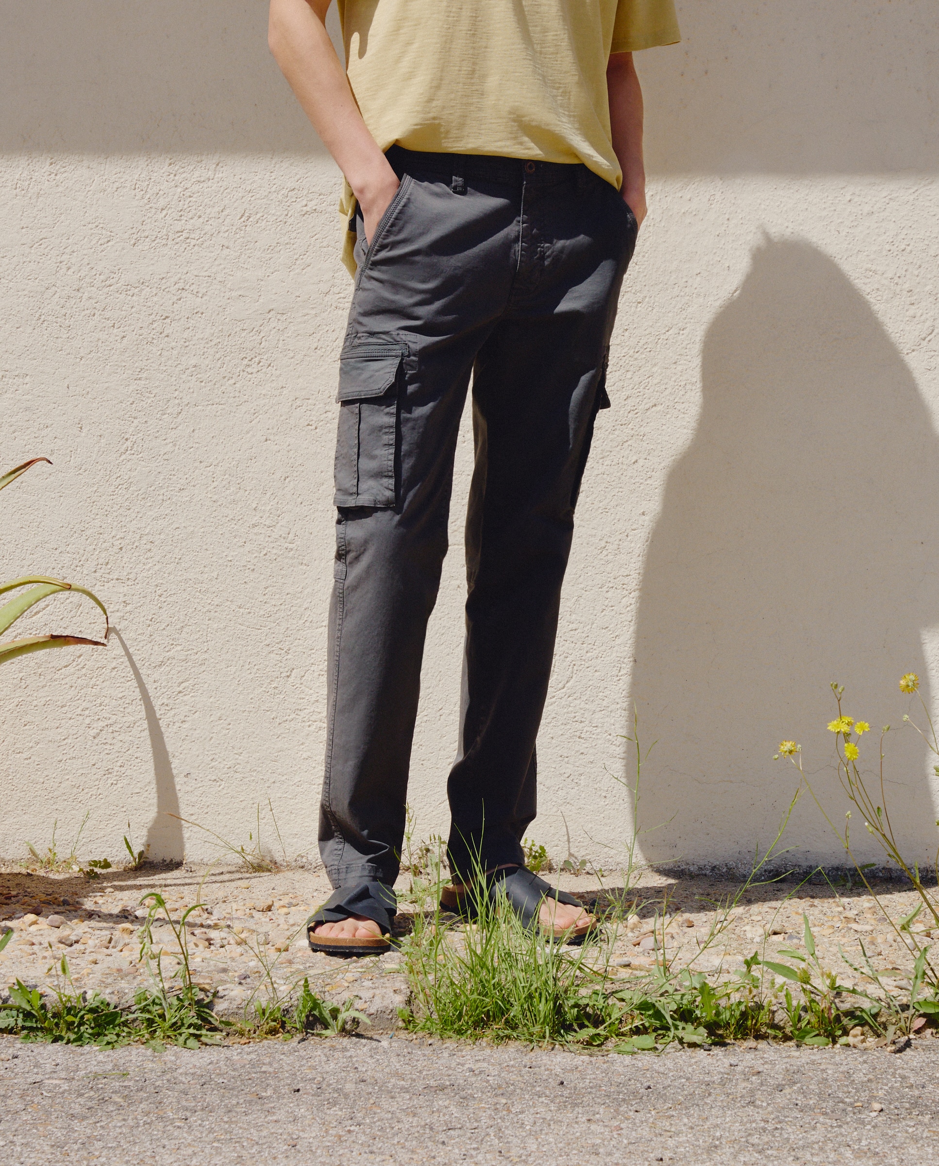 Calças Multibolsos em Algodão 830 Antracite-2