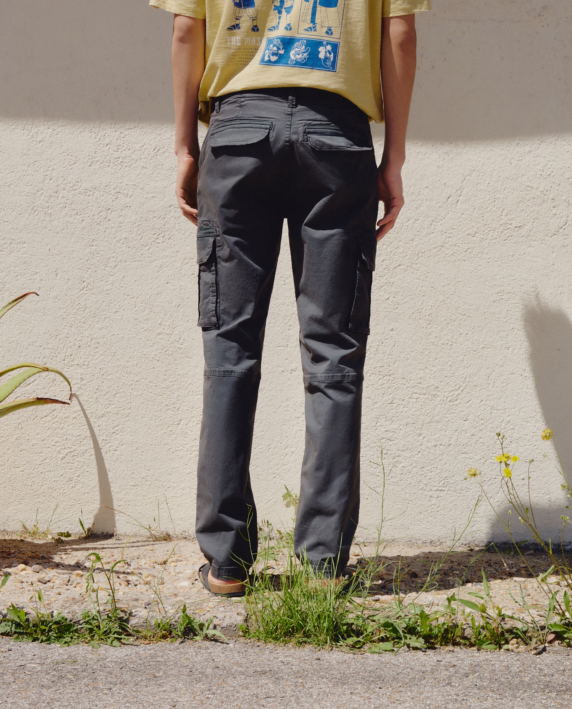 Calças Multibolsos em Algodão 830 Antracite-3