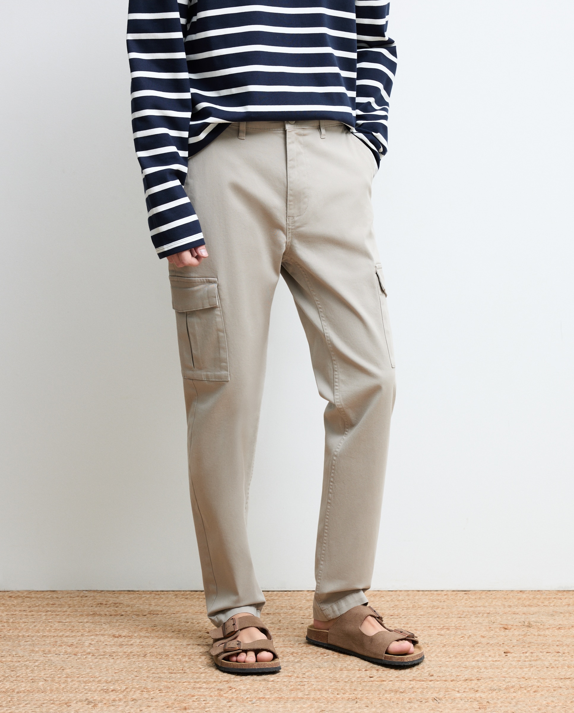 Pantalón cargo de hombre - Green Coast - Gris claro Gris claro-2