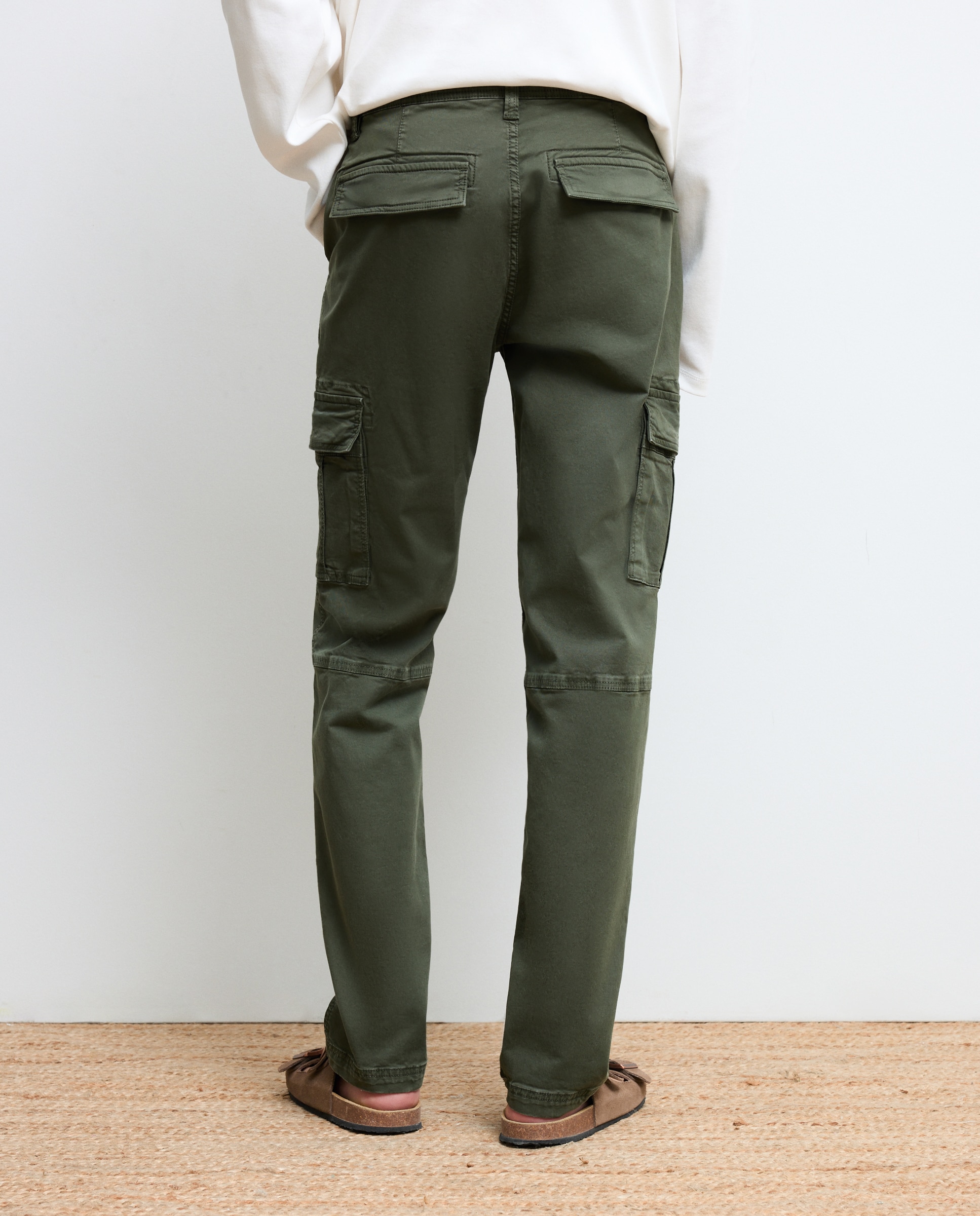 Pantalón de hombre multibolsillos de algodón. - Green Coast - 520 Kaki 520 Kaki-3