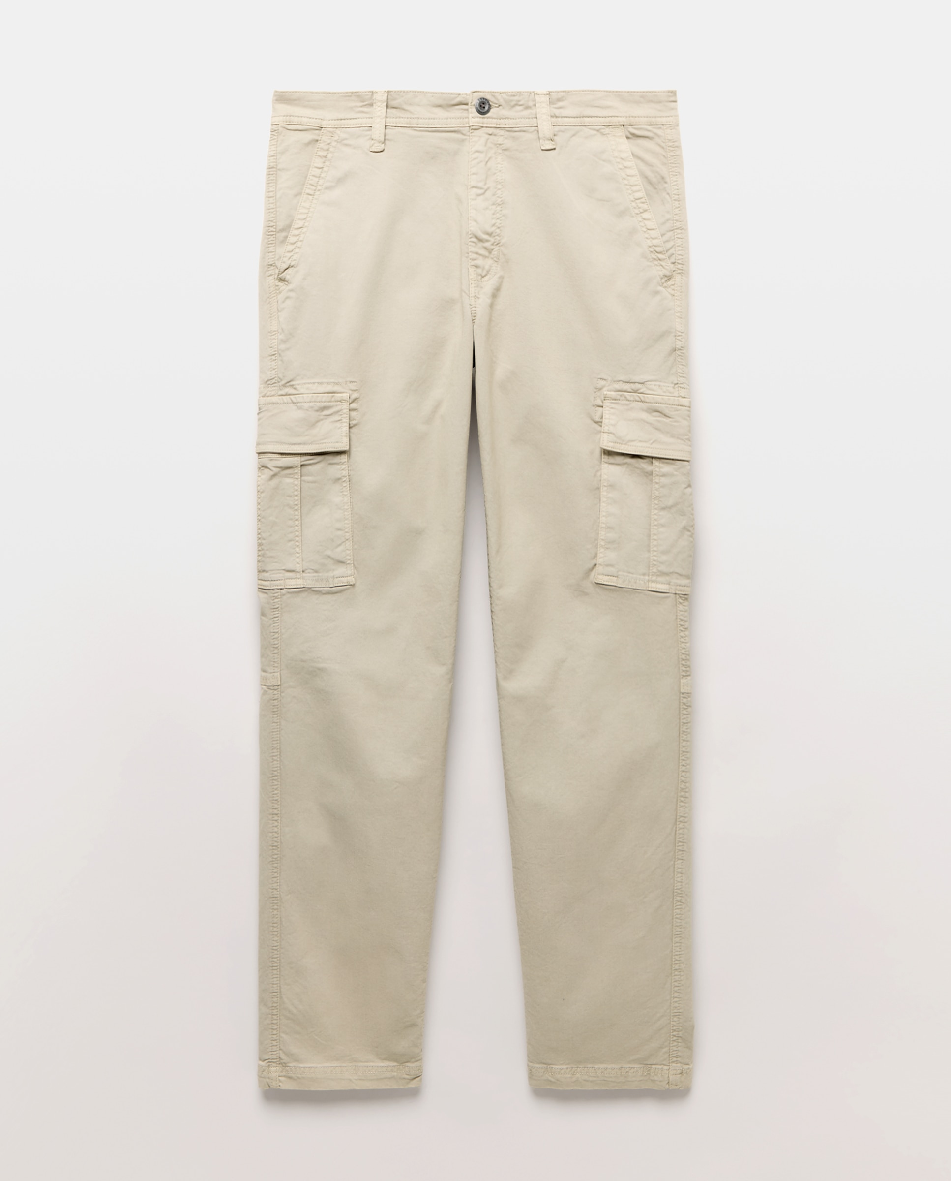 Pantalón de hombre multibolsillos de algodón. - Green Coast - Hielo Hielo-4