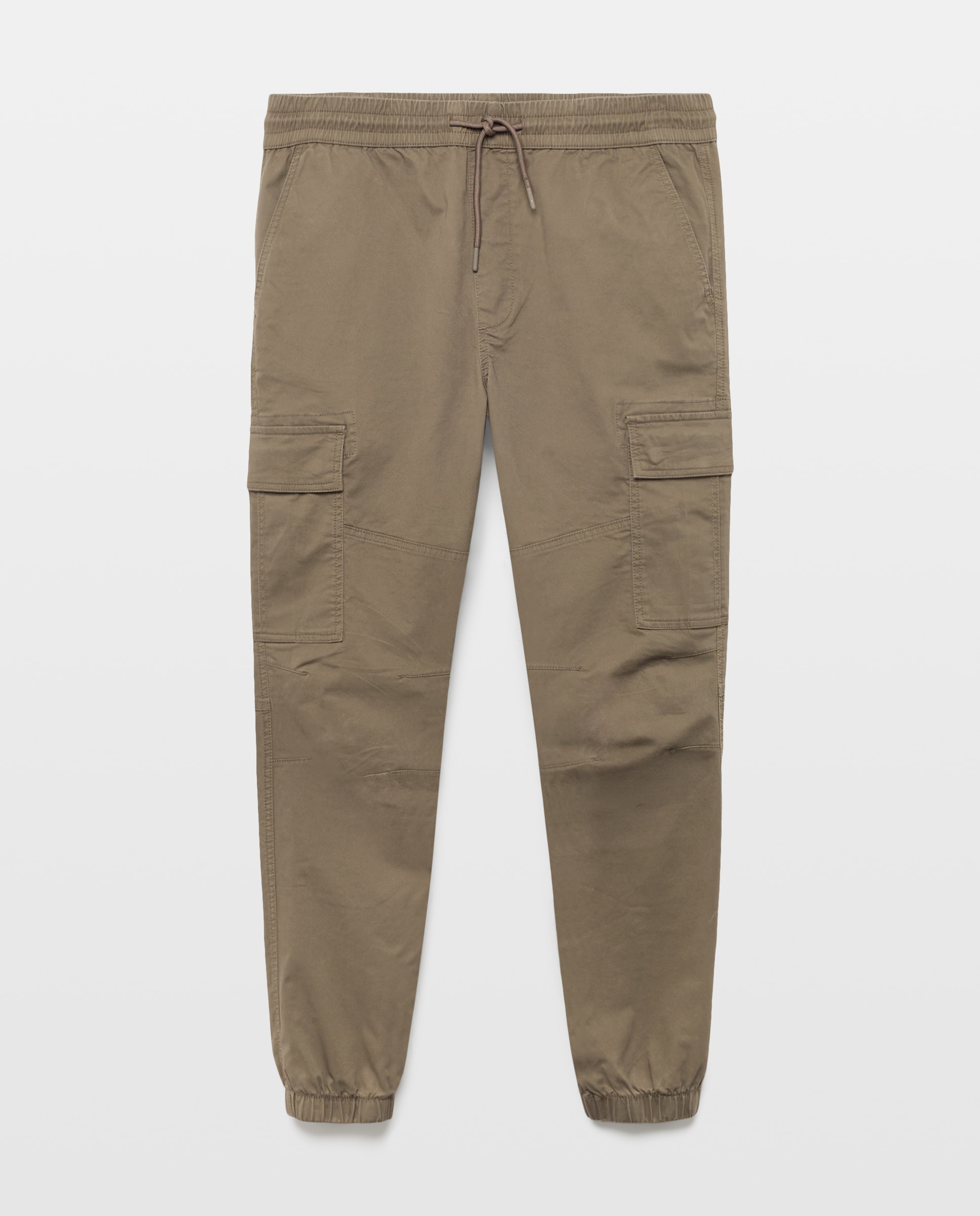 Imagen 4 de Pantalón de hombre multibolsillos con goma en el bajo. - Green Coast - 520 Kaki 520 Kaki