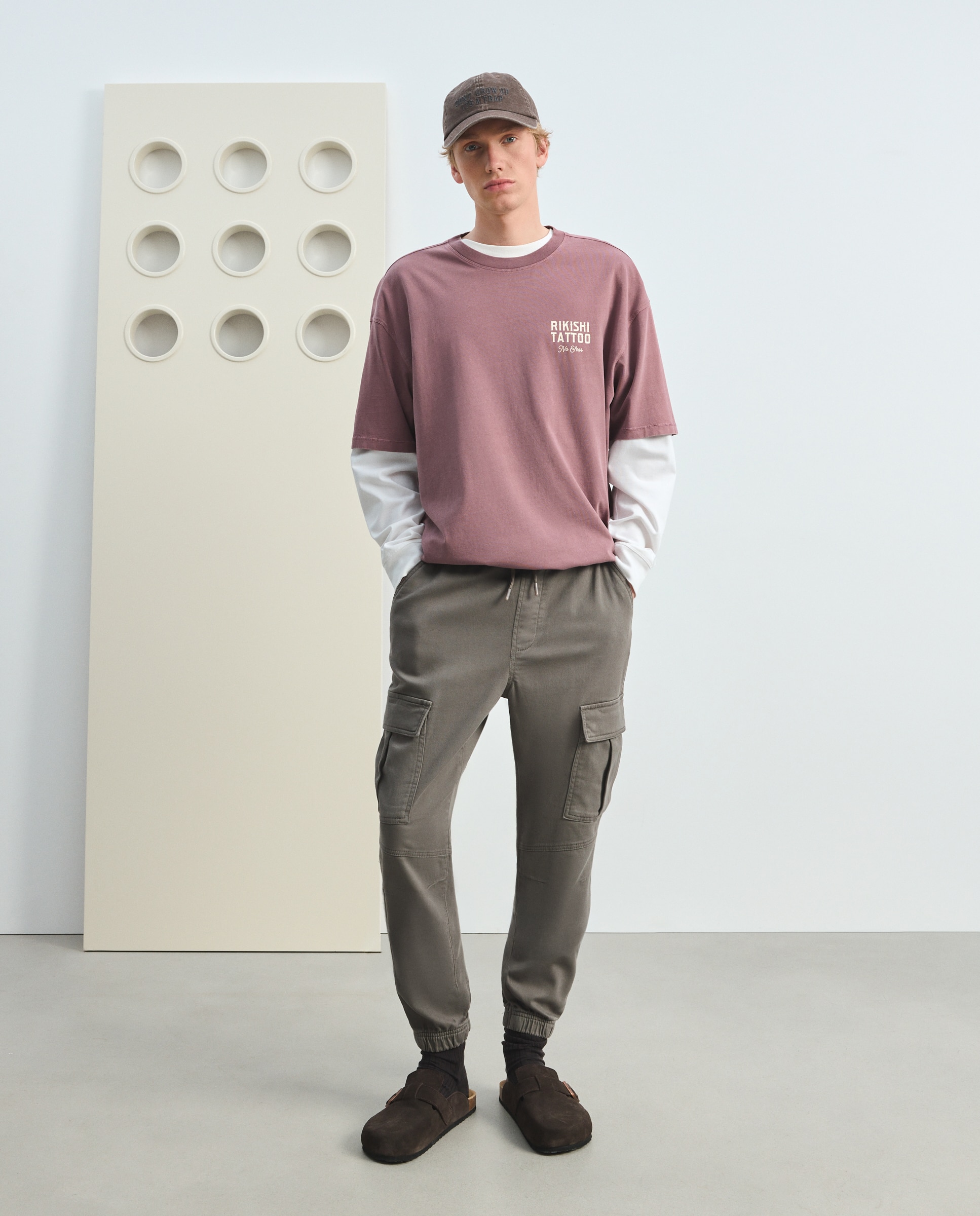 Pantalón de hombre tipo chino con goma en el bajo - Green Coast - 530 Verde oscuro 530 Verde oscuro-1