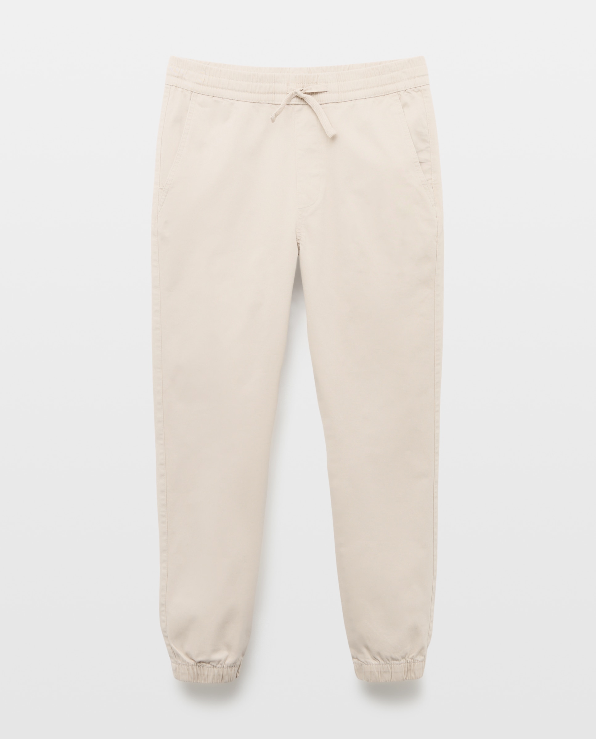 Pantalón de hombre tipo chino con goma en el bajo - Green Coast - Gris claro Gris claro-4