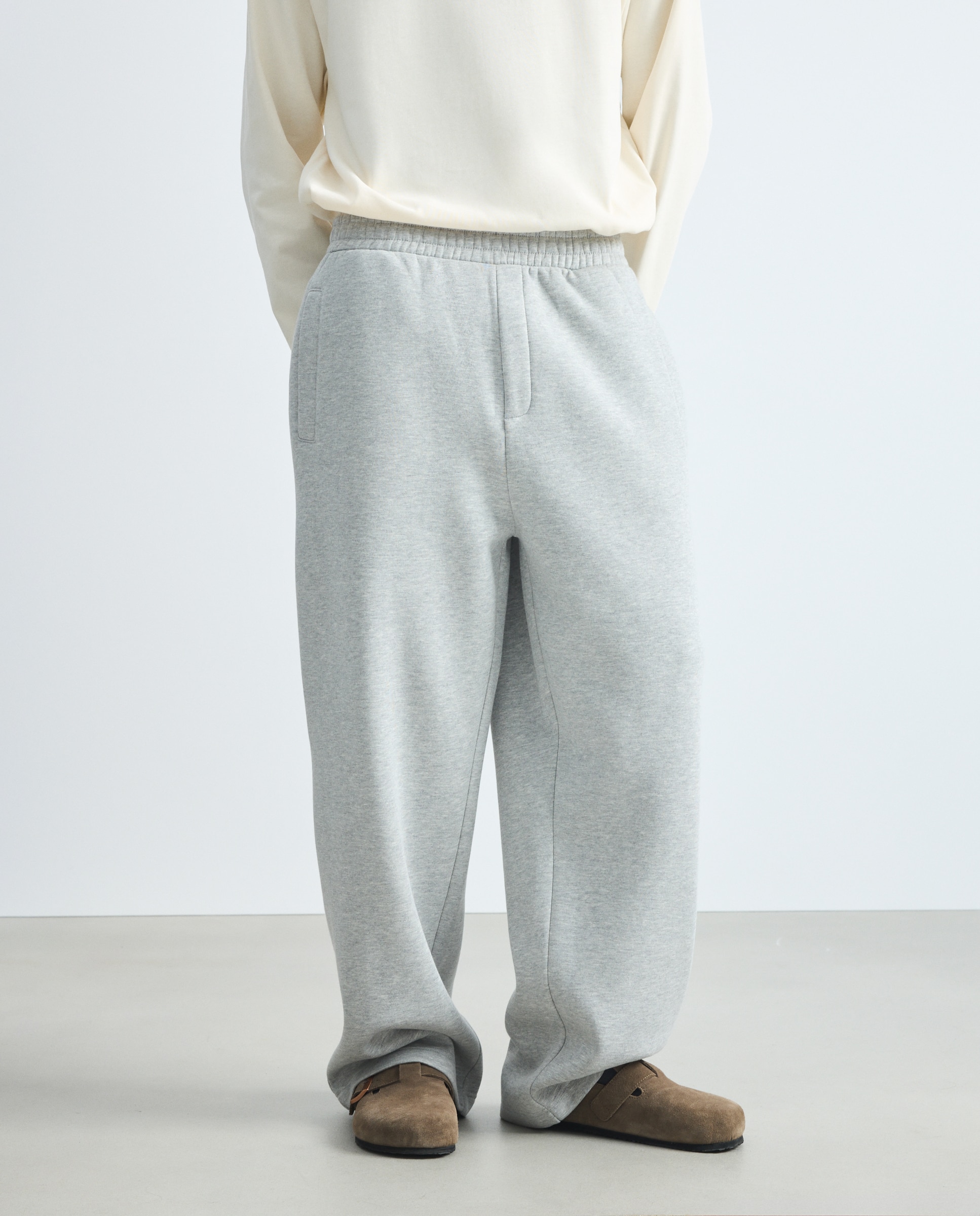 Calças Desportivas Tipo Joggers 820 Cinzento Médio-2