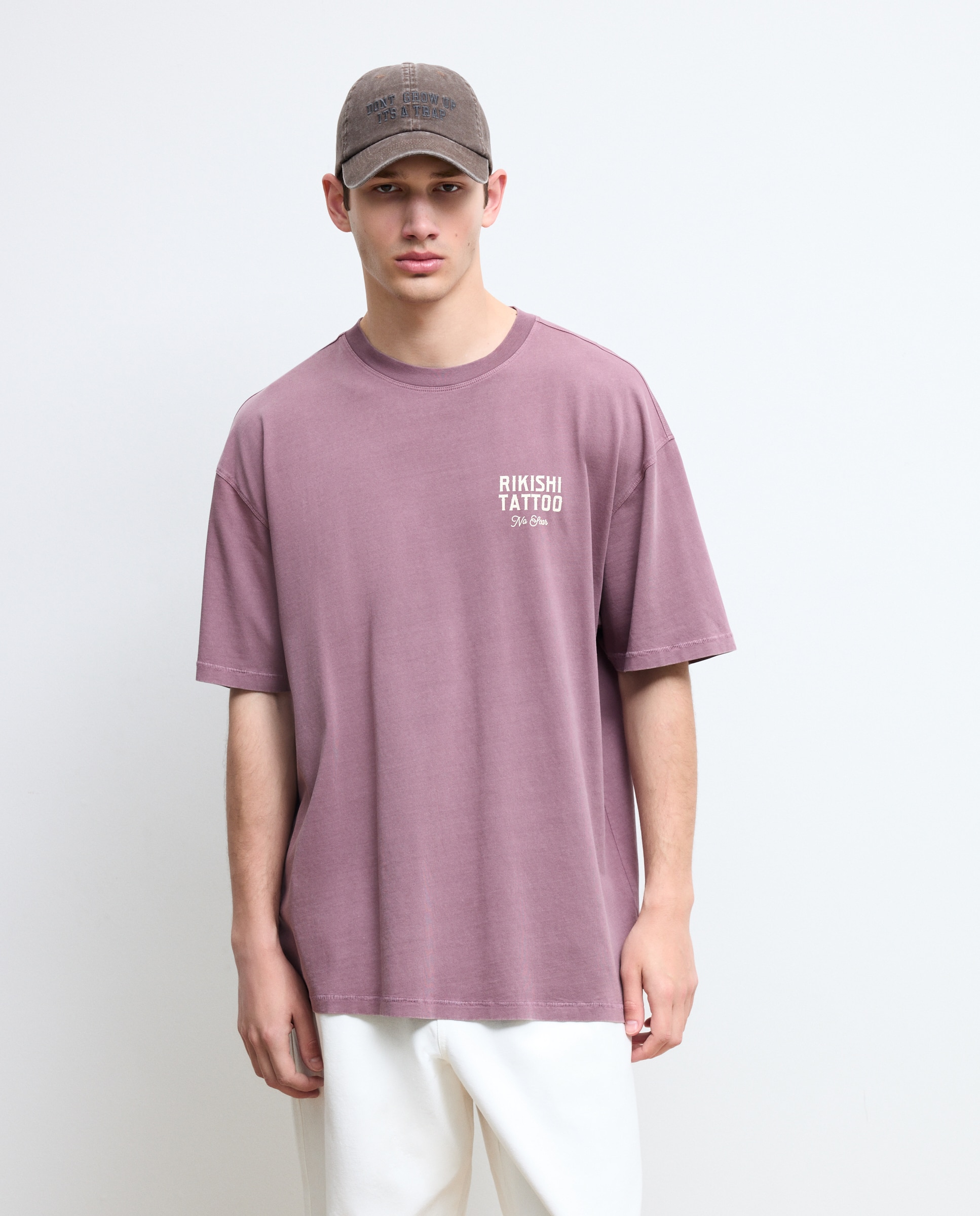 Imagen 2 de Camiseta hombre manga corta garment dye print - Green Coast - Rosa Rosa