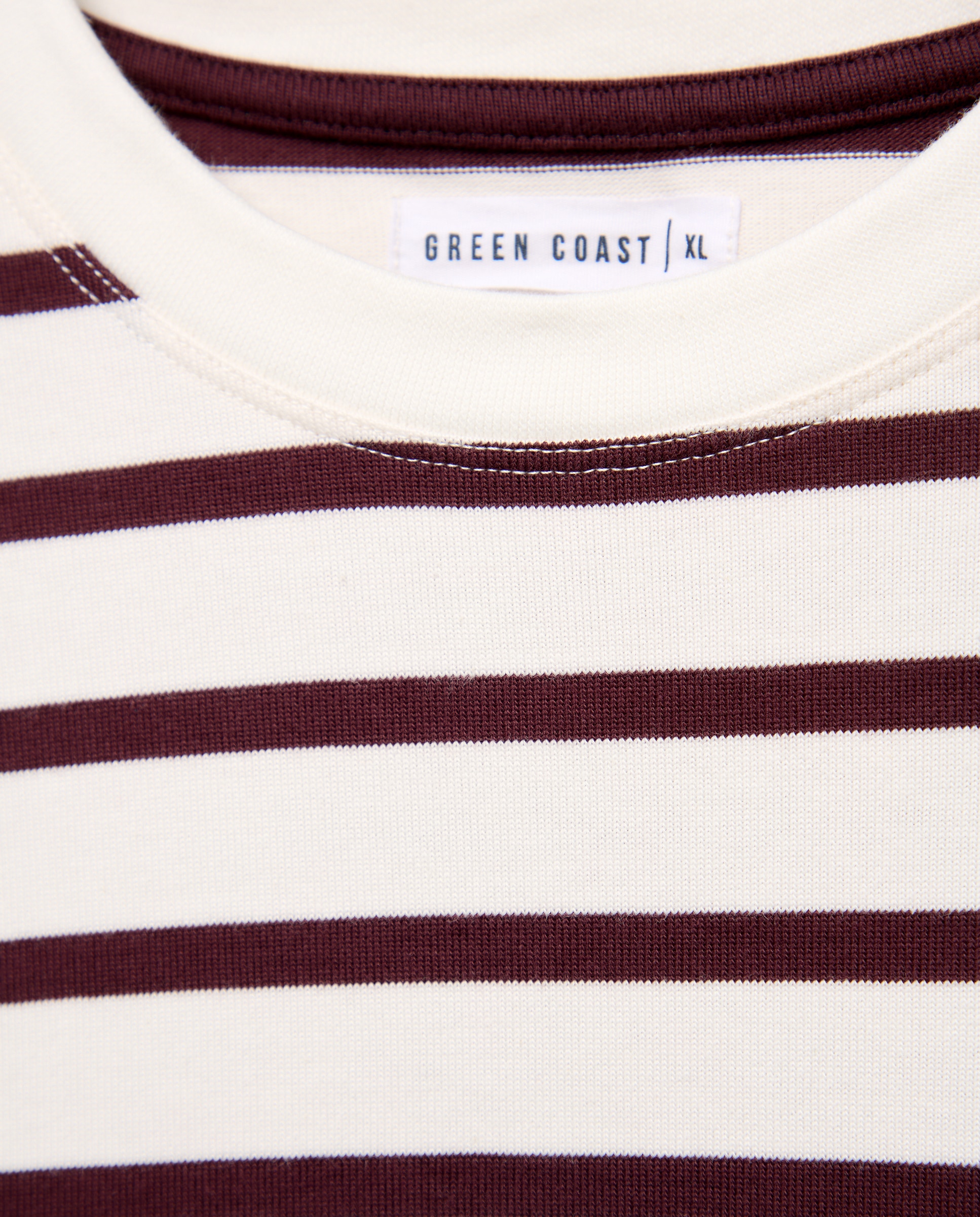 Camisola de Manga Comprida às Riscas Branco-5