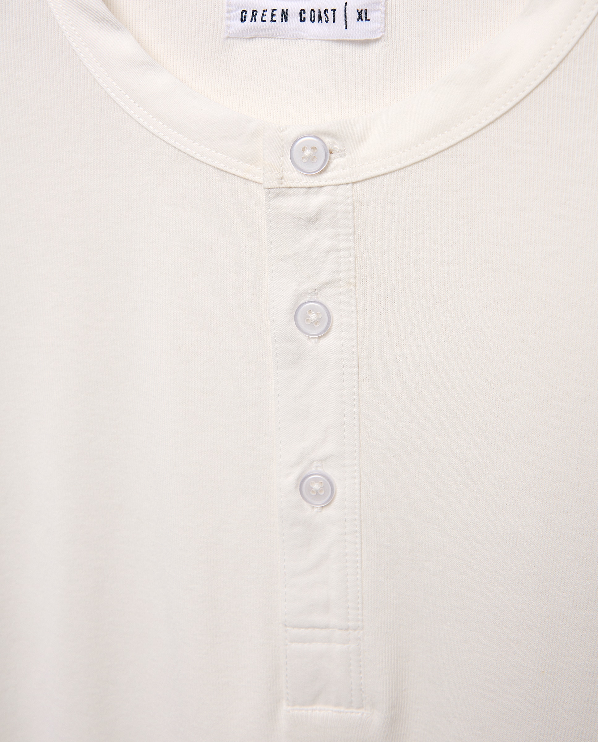 Camiseta hombre manga larga cuello panadero - Green Coast - 120 Crudo 120 Crudo-5