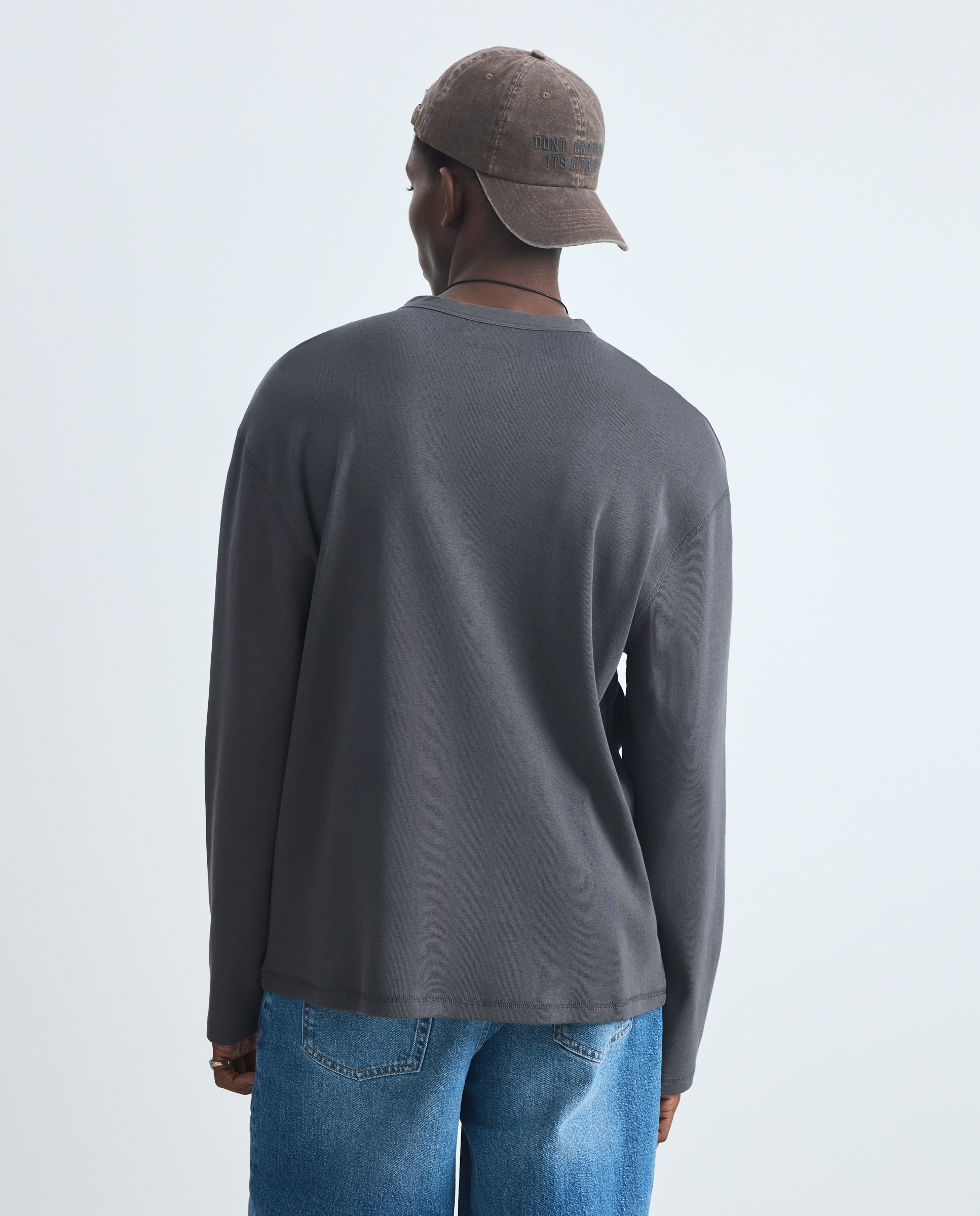 Camisola de Manga Comprida com Gola Tipo Padeiro 830 Antracite-3