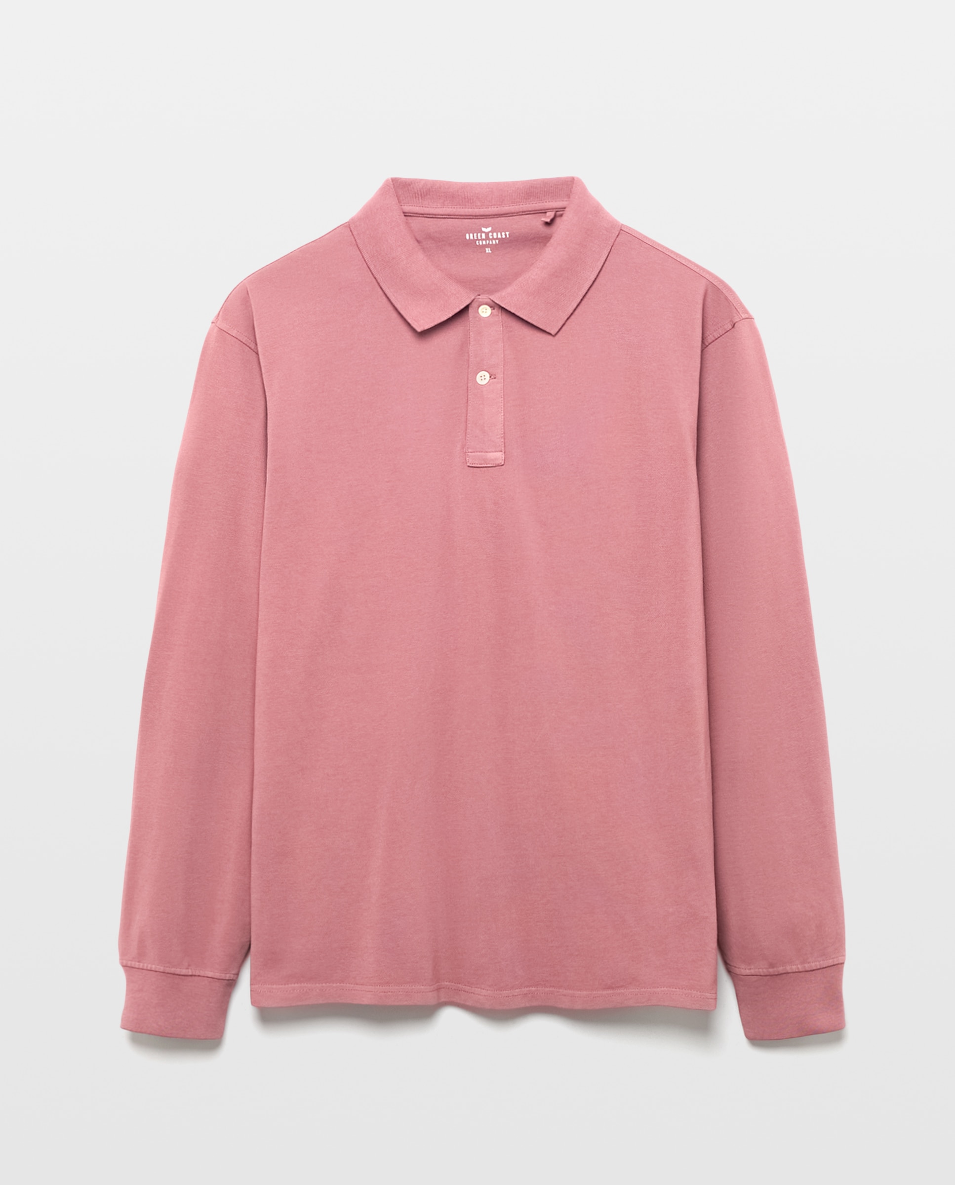 Imagem 0 de Polo Piqué de Manga Comprida Garment Dye