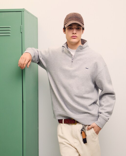 Imagem 0 de Sweatshirt de Gola Alta com Fecho de Correr