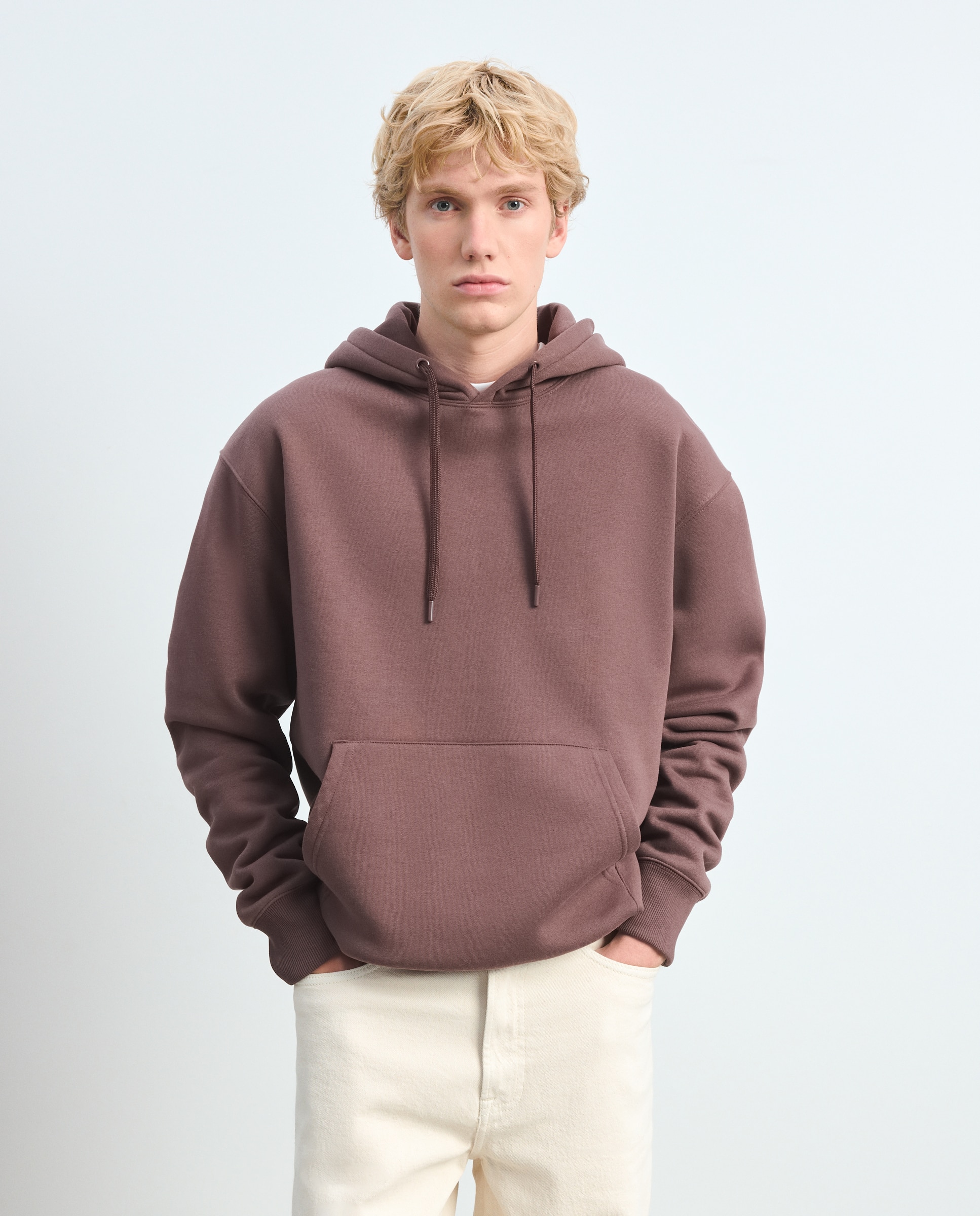 Sudadera de hombre con capucha lisa - Green Coast - Ciruela Ciruela-2