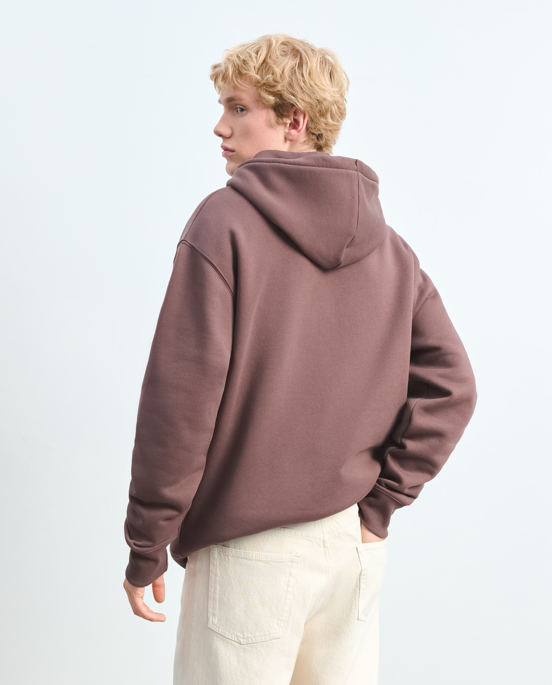 Sudadera de hombre con capucha lisa - Green Coast - Ciruela Ciruela-3