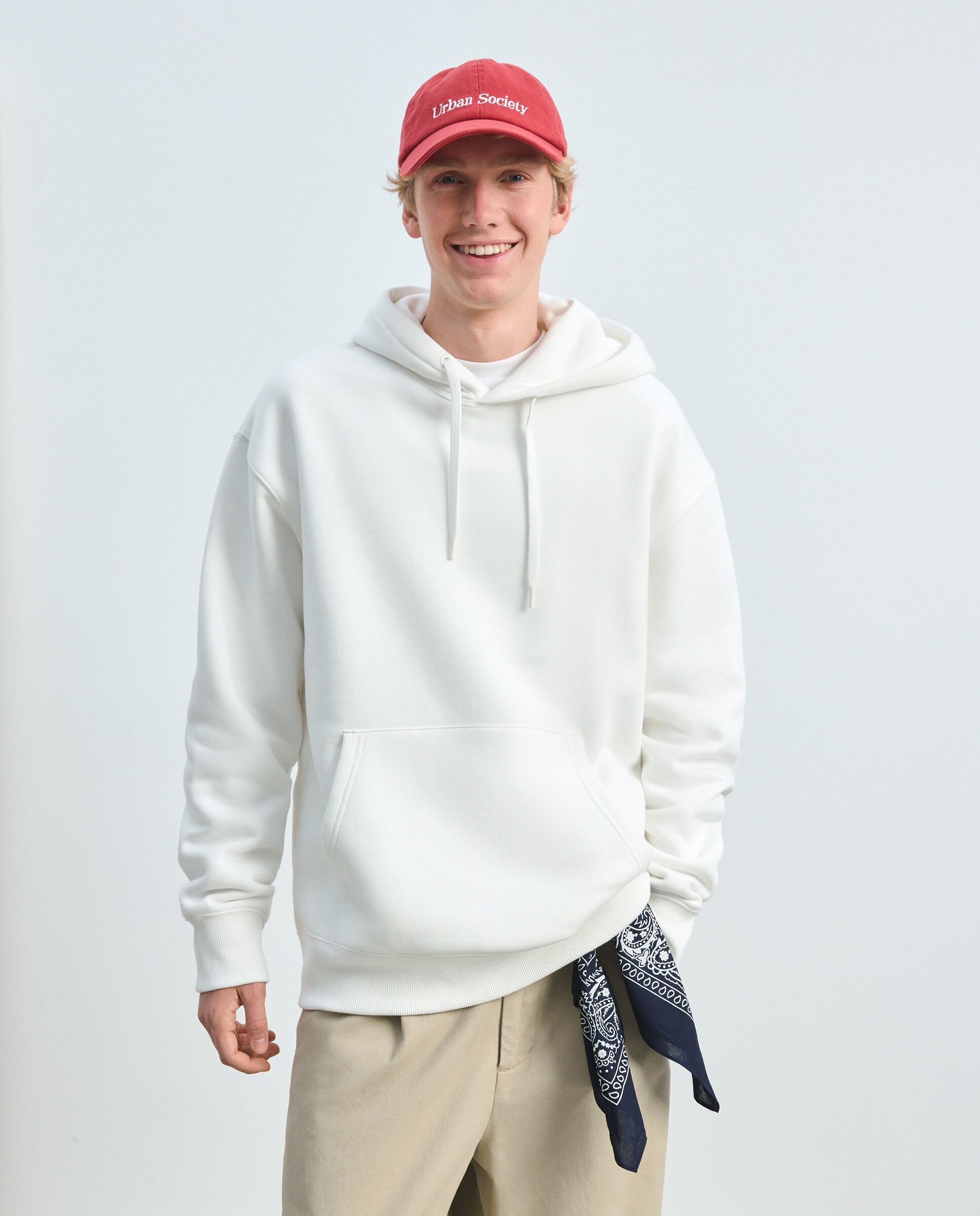 Sudadera de hombre con capucha lisa - Green Coast - Blanco roto Blanco roto-1