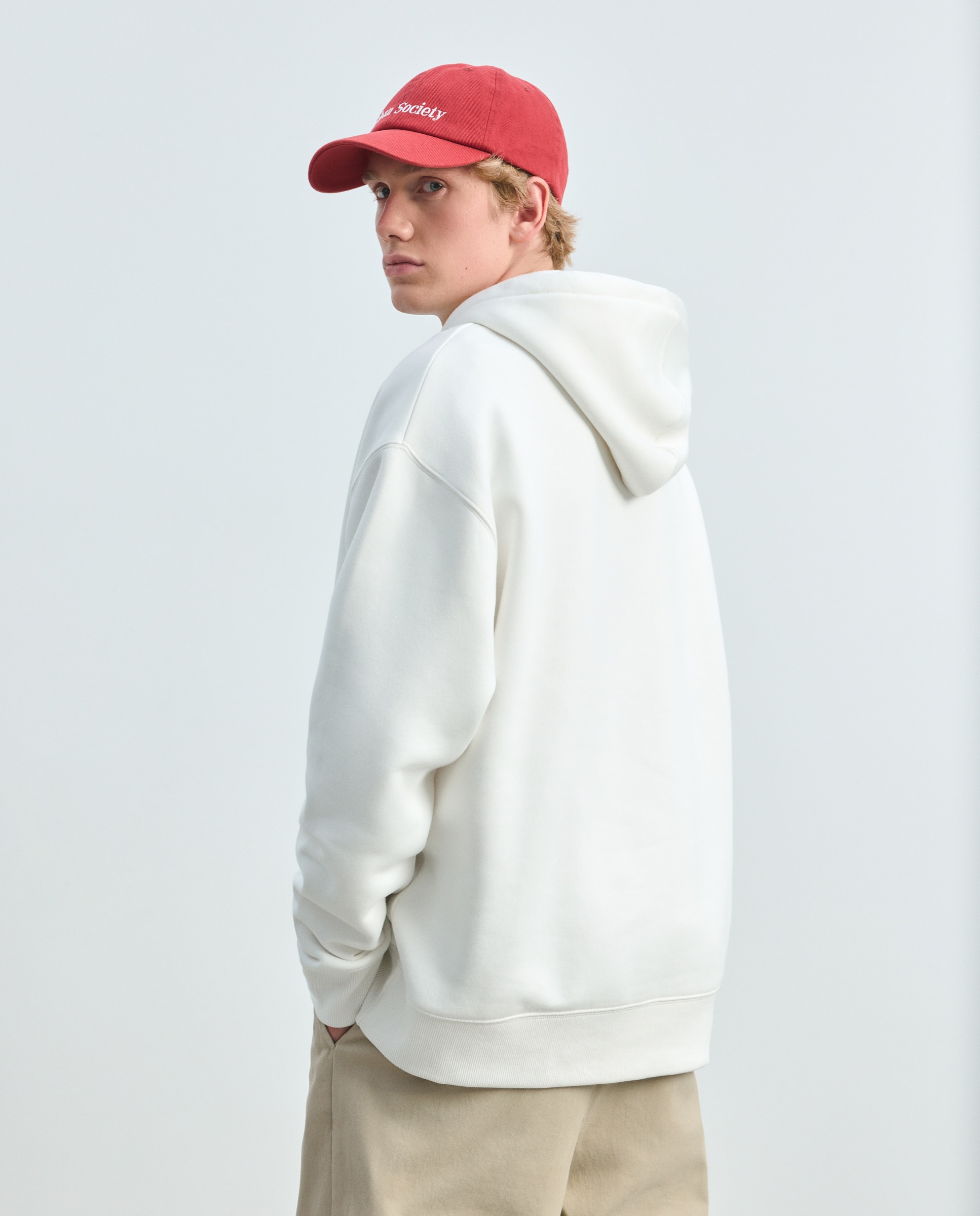 Sudadera de hombre con capucha lisa - Green Coast - Blanco roto Blanco roto-3