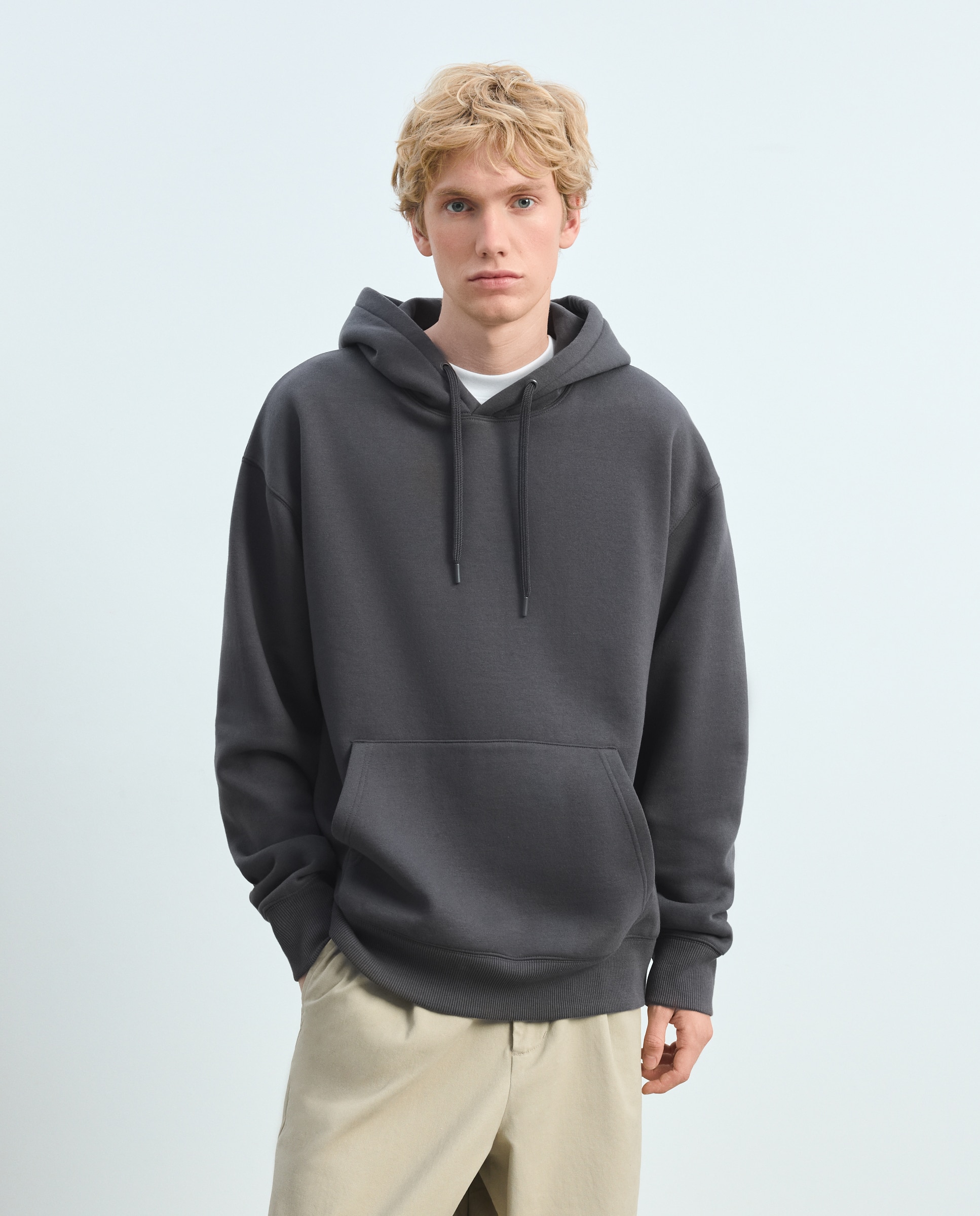 Sudadera de hombre con capucha lisa - Green Coast - 830 Antracita 830 Antracita-2
