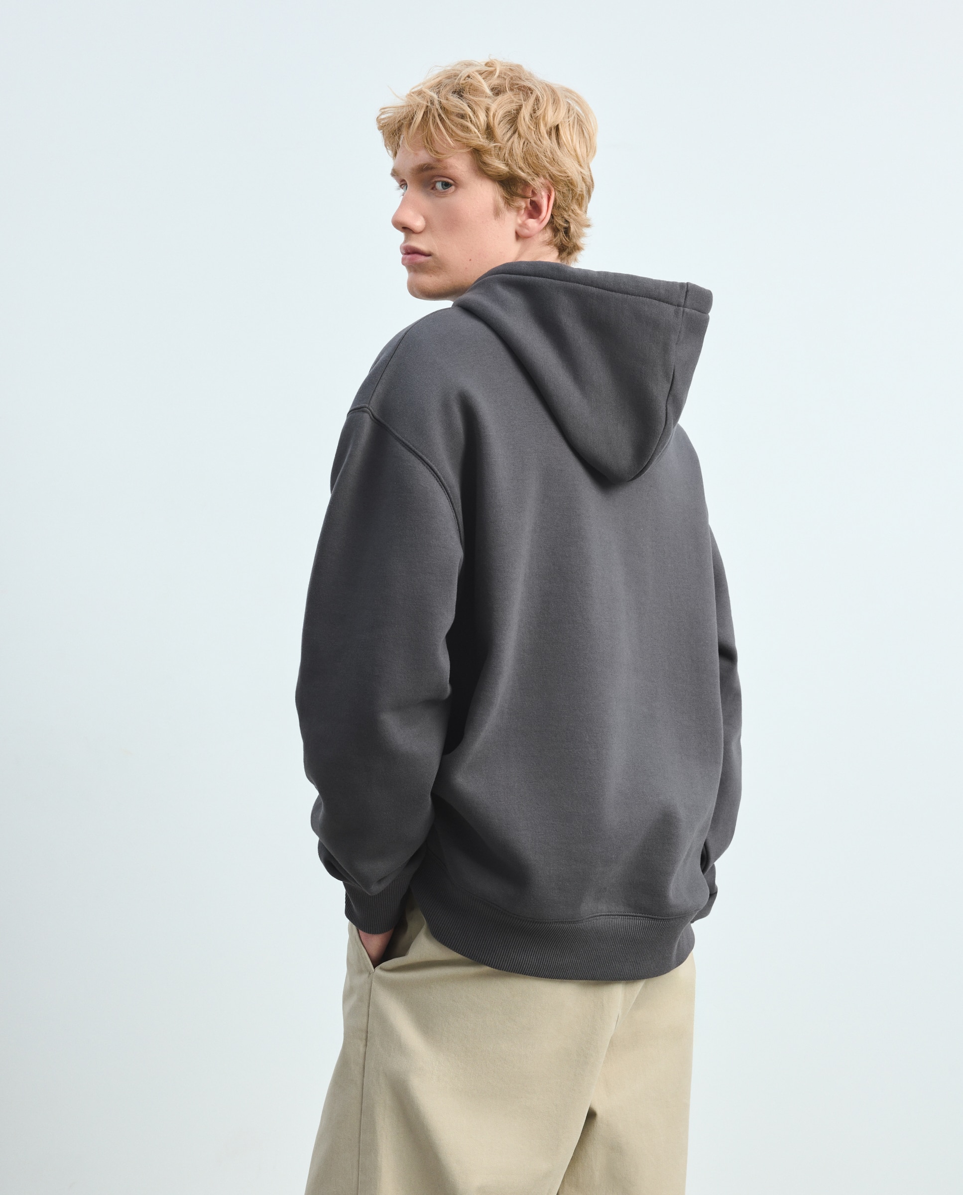 Sudadera de hombre con capucha lisa - Green Coast - 830 Antracita 830 Antracita-3