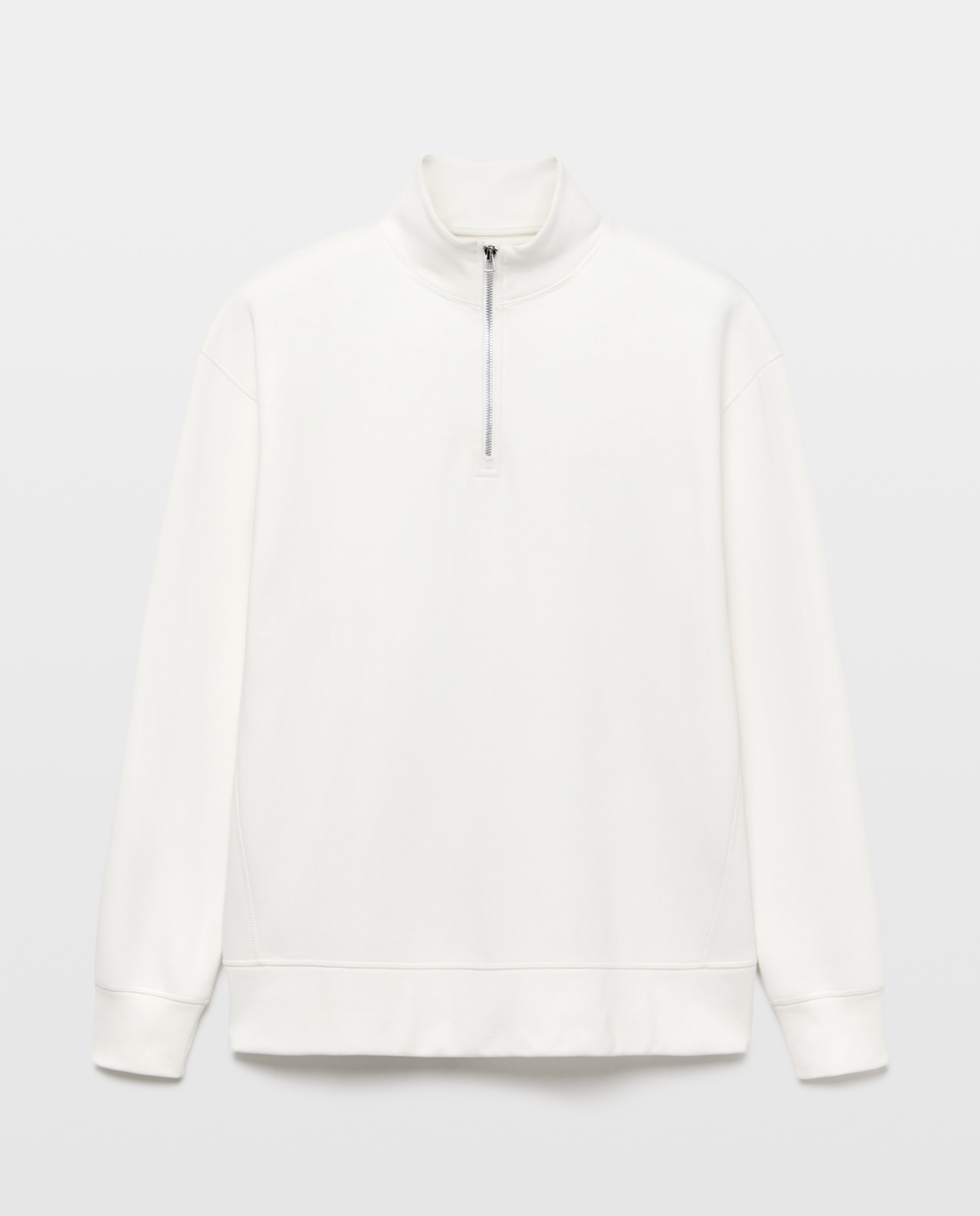 Sudadera de hombre cuello alto con cremallera - Green Coast - Blanco roto Blanco roto-4