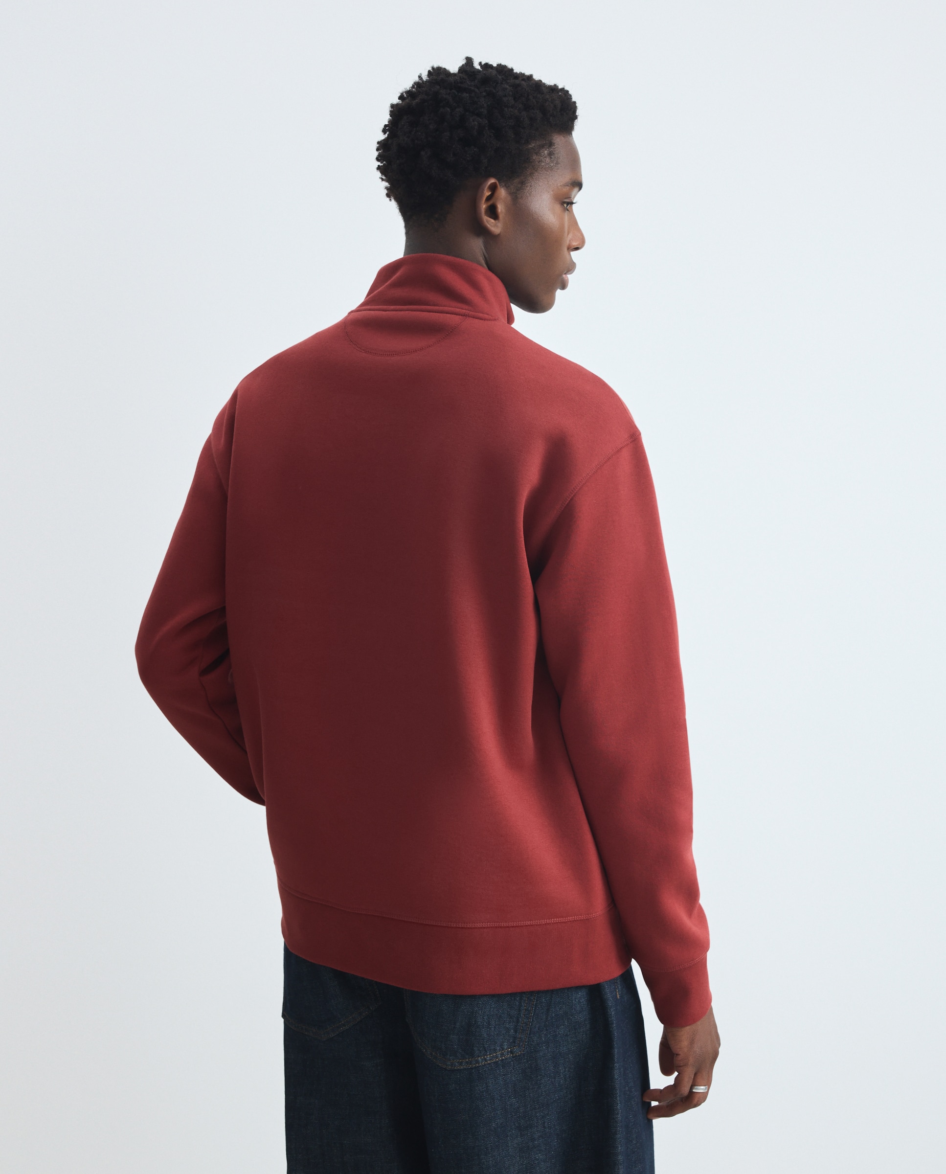 Sudadera de hombre cuello alto con cremallera - Green Coast - 610 Carmín 610 Carmín-3