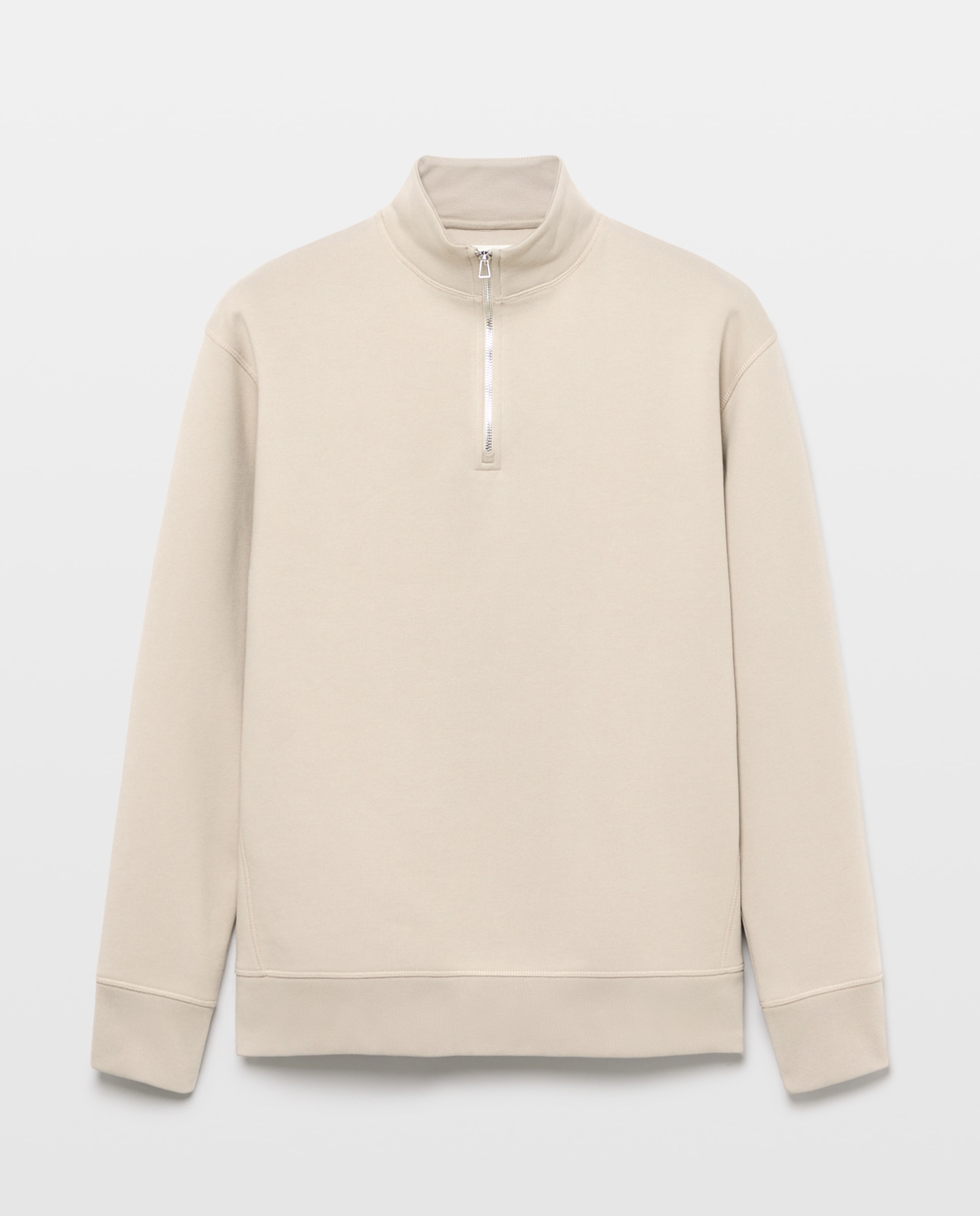 Sweatshirt de Gola Alta com Fecho de Correr 850 Pedra-4