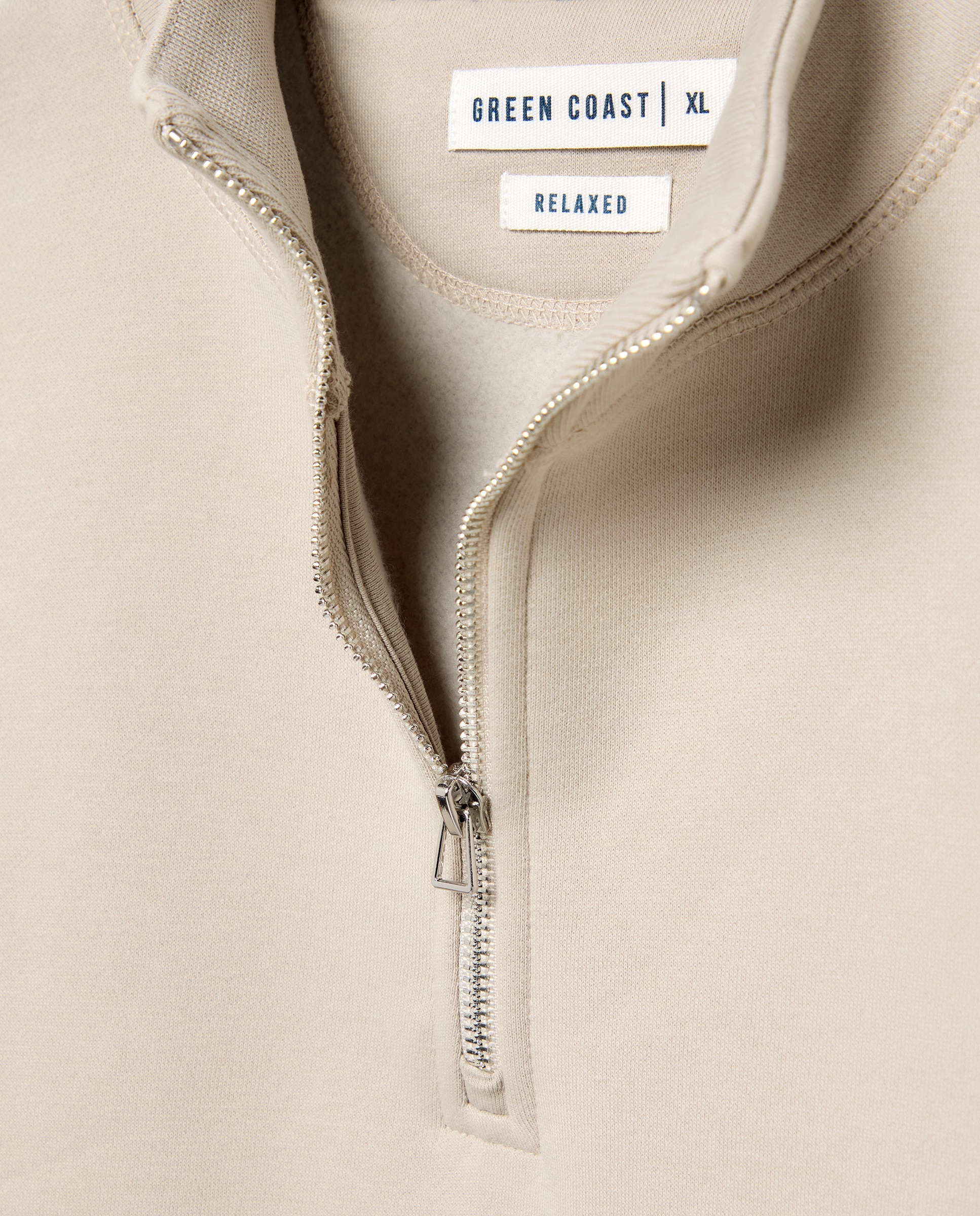 Sweatshirt de Gola Alta com Fecho de Correr 850 Pedra-5