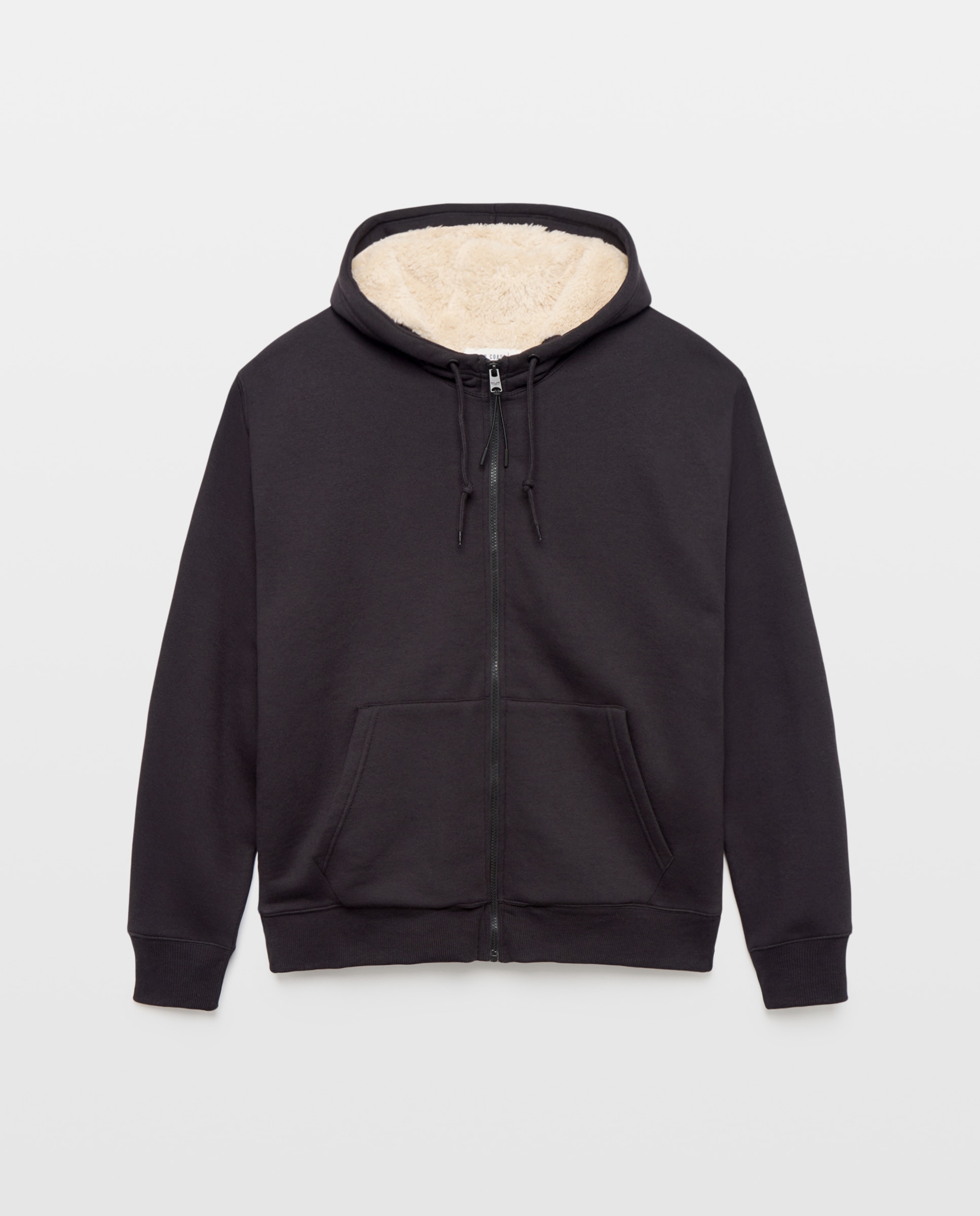 Imagen 0 de Sudadera de hombre con forro de borreguito Negro