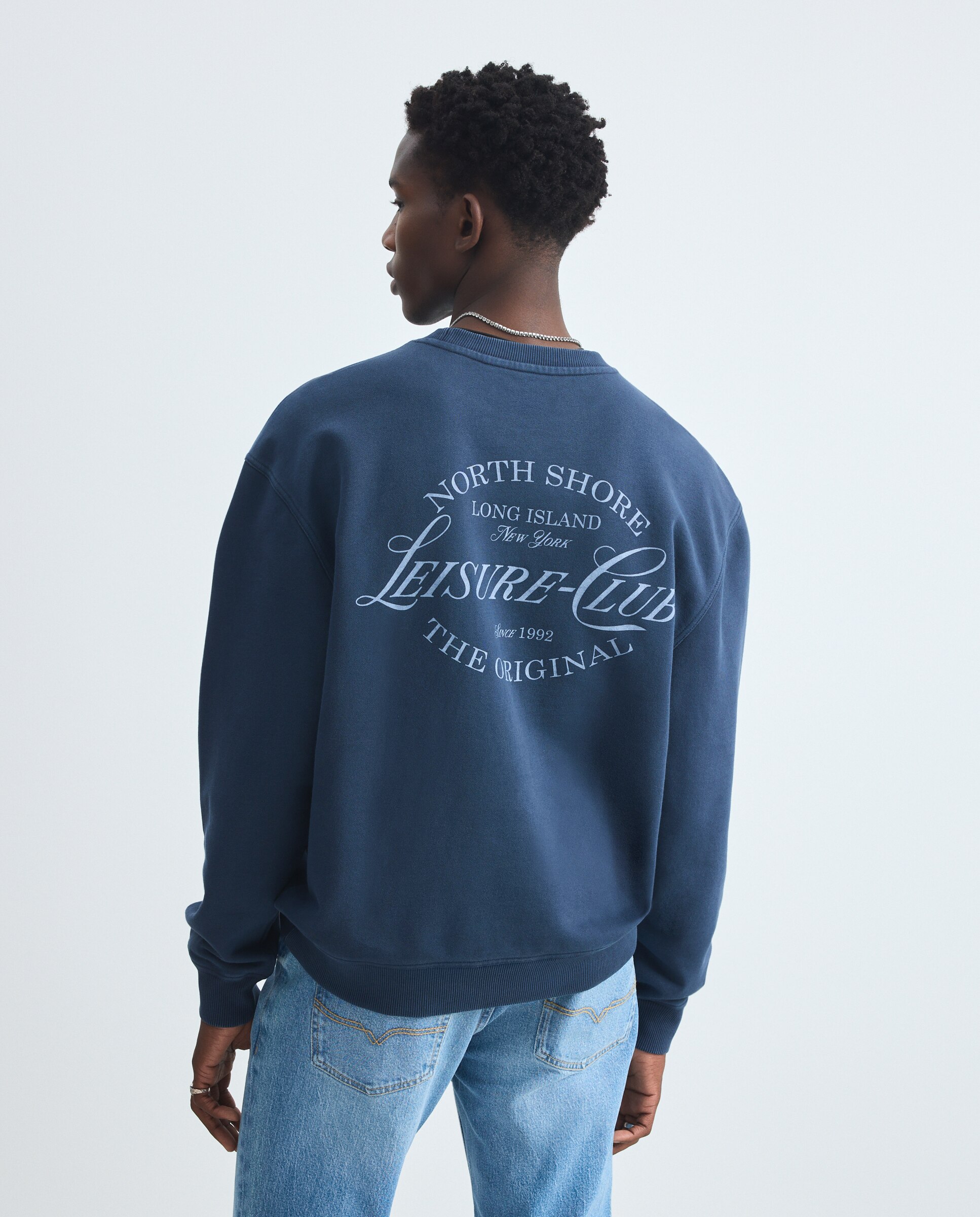 Sudadera de hombre cuello caja - Green Coast - Azul marino Azul marino-3