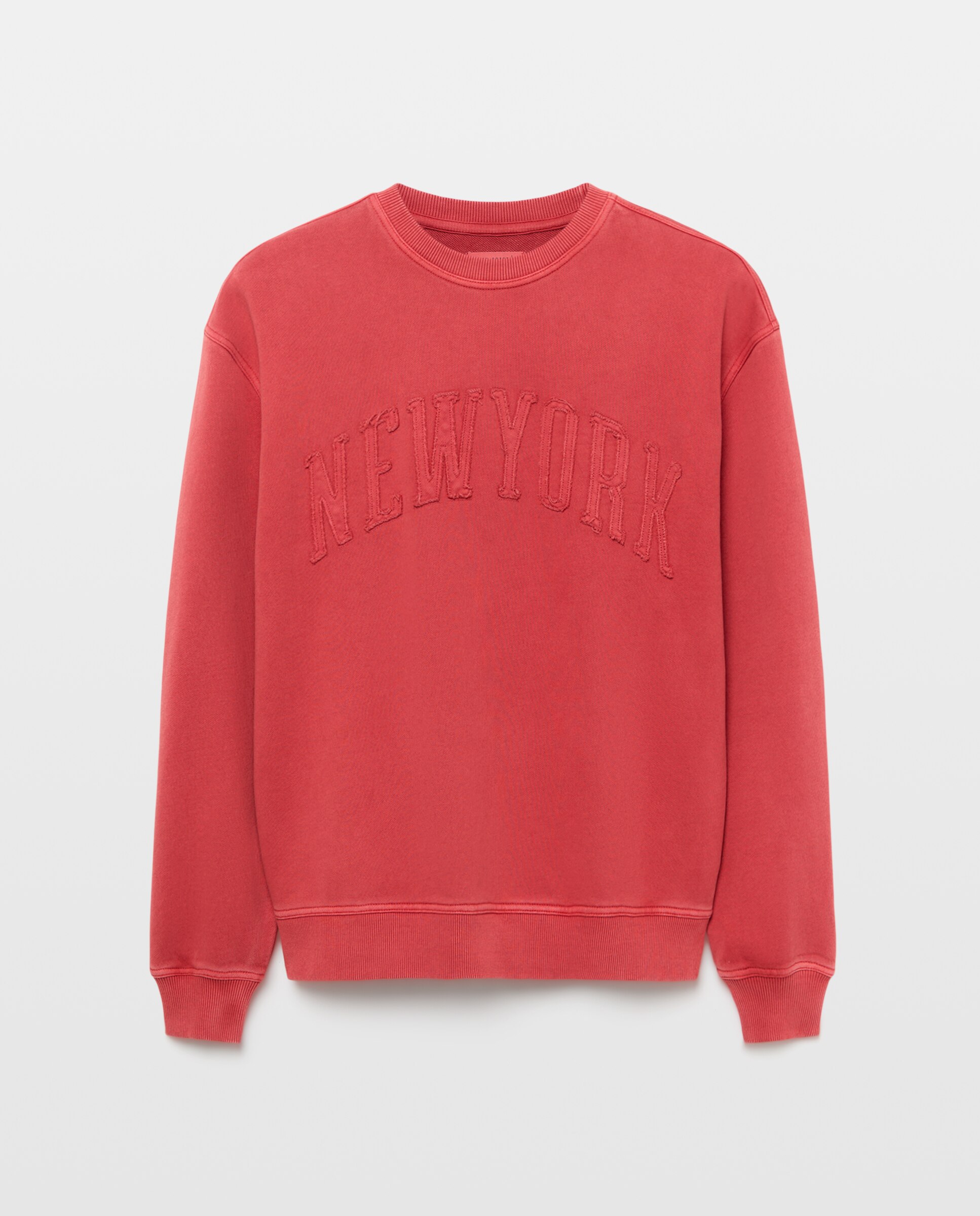 Sweatshirt com Decote Redondo 600 Vermelho-4