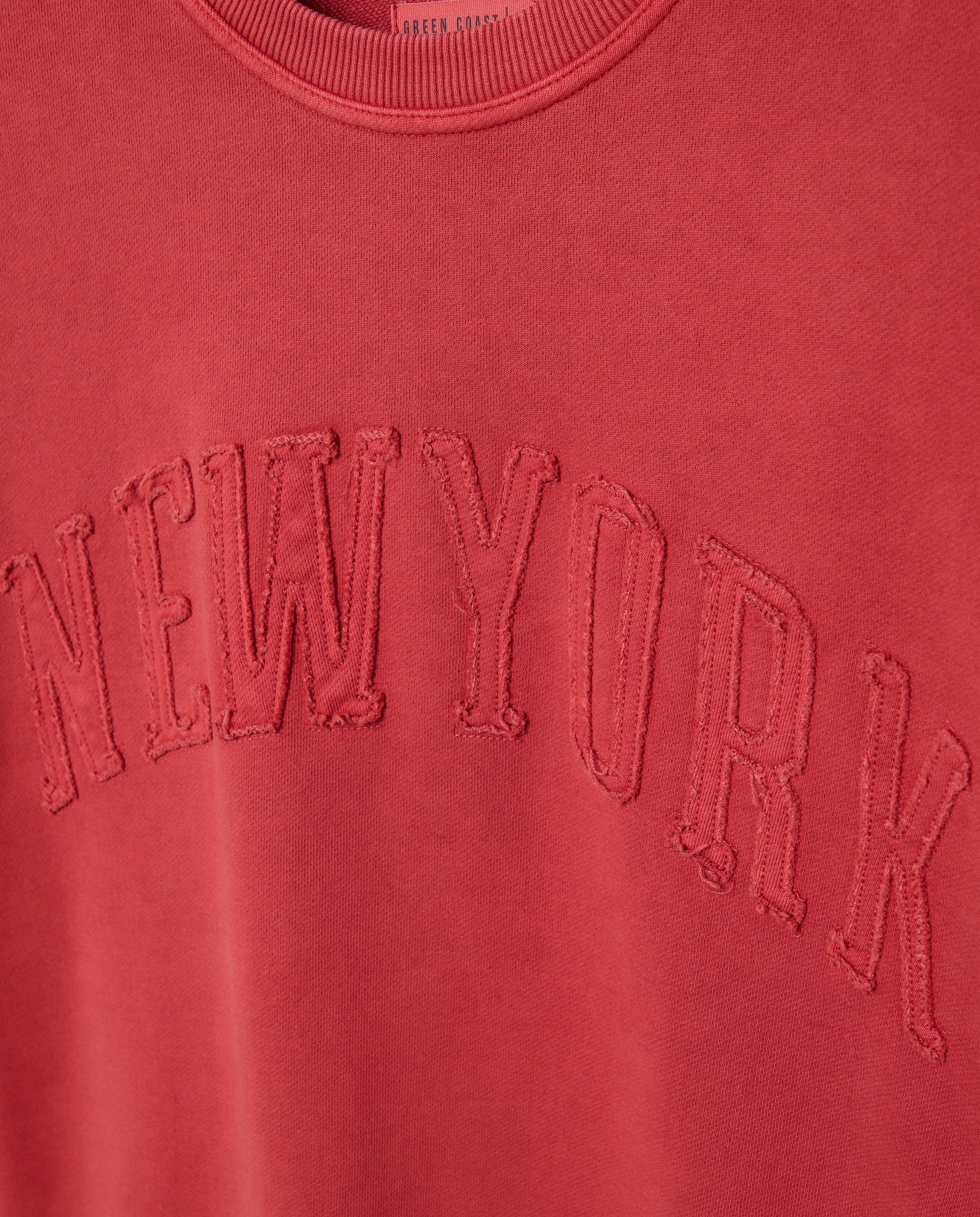 Sweatshirt com Decote Redondo 600 Vermelho-5