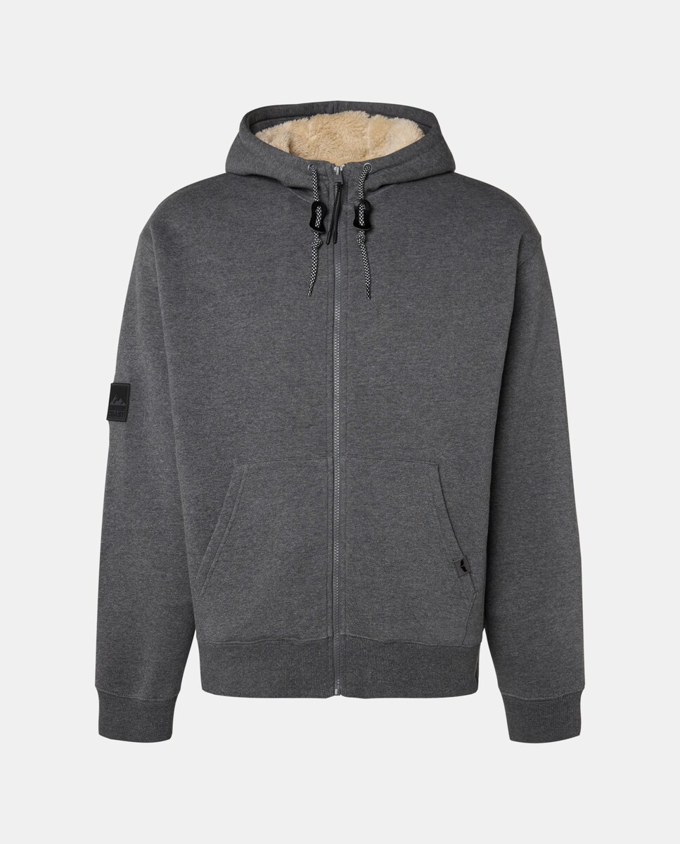 Sweatshirt com Forro de Pelo de Borrego 830 Antracite-5