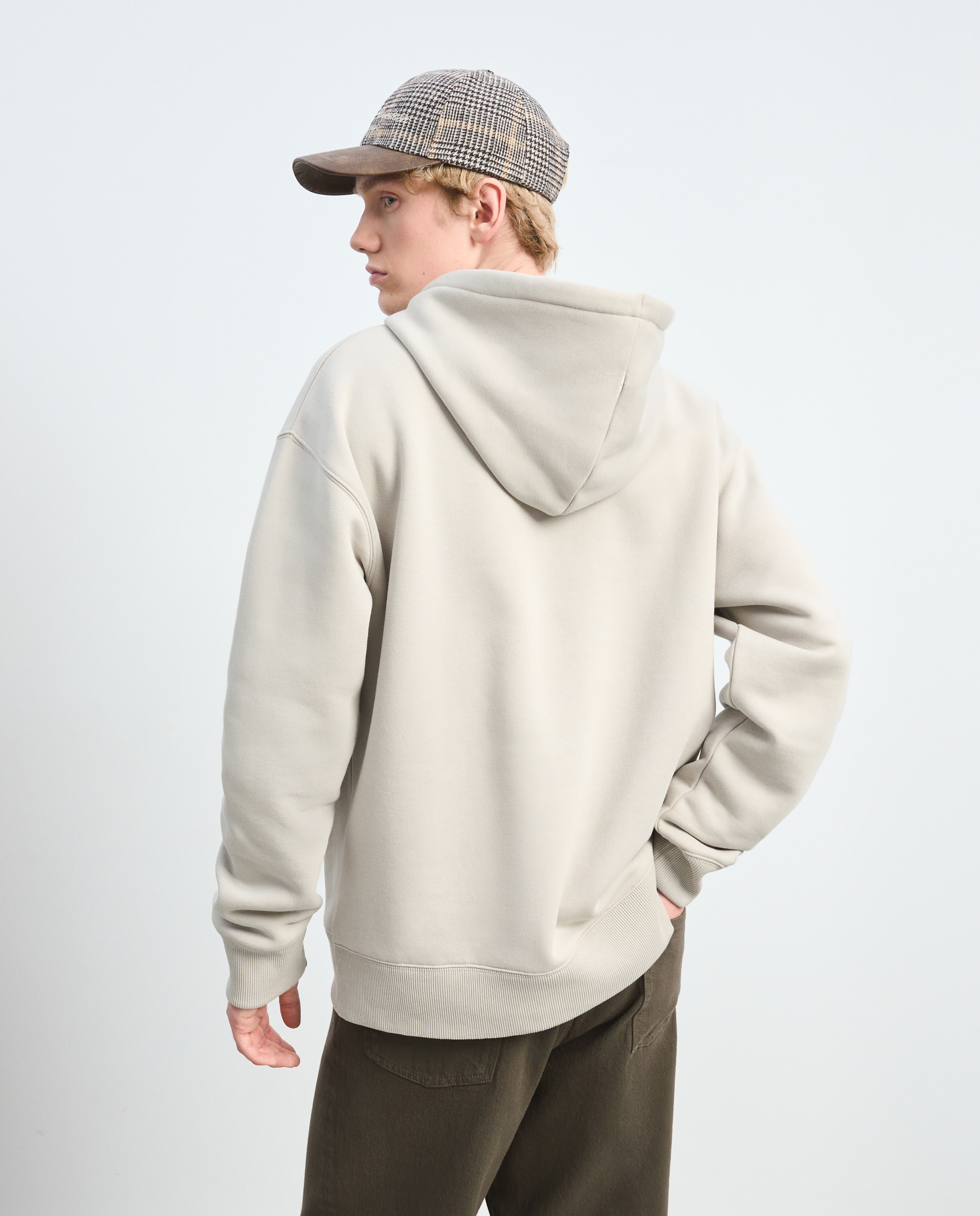 Sudadera abierta de hombre con capucha y cierre de cremallera - Green Coast - 850 Piedra 850 Piedra-3
