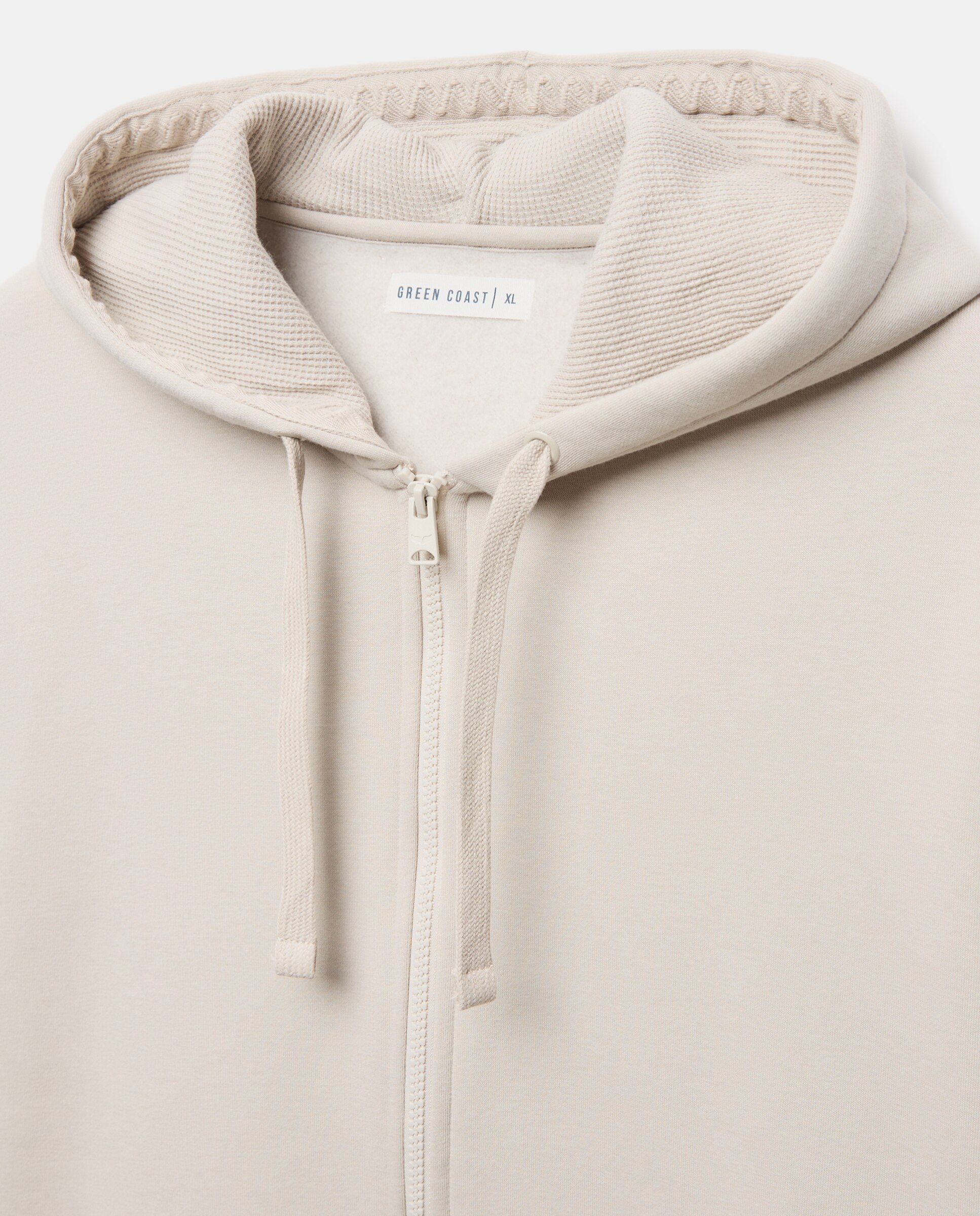 Sudadera abierta de hombre con capucha y cierre de cremallera - Green Coast - 850 Piedra 850 Piedra-5