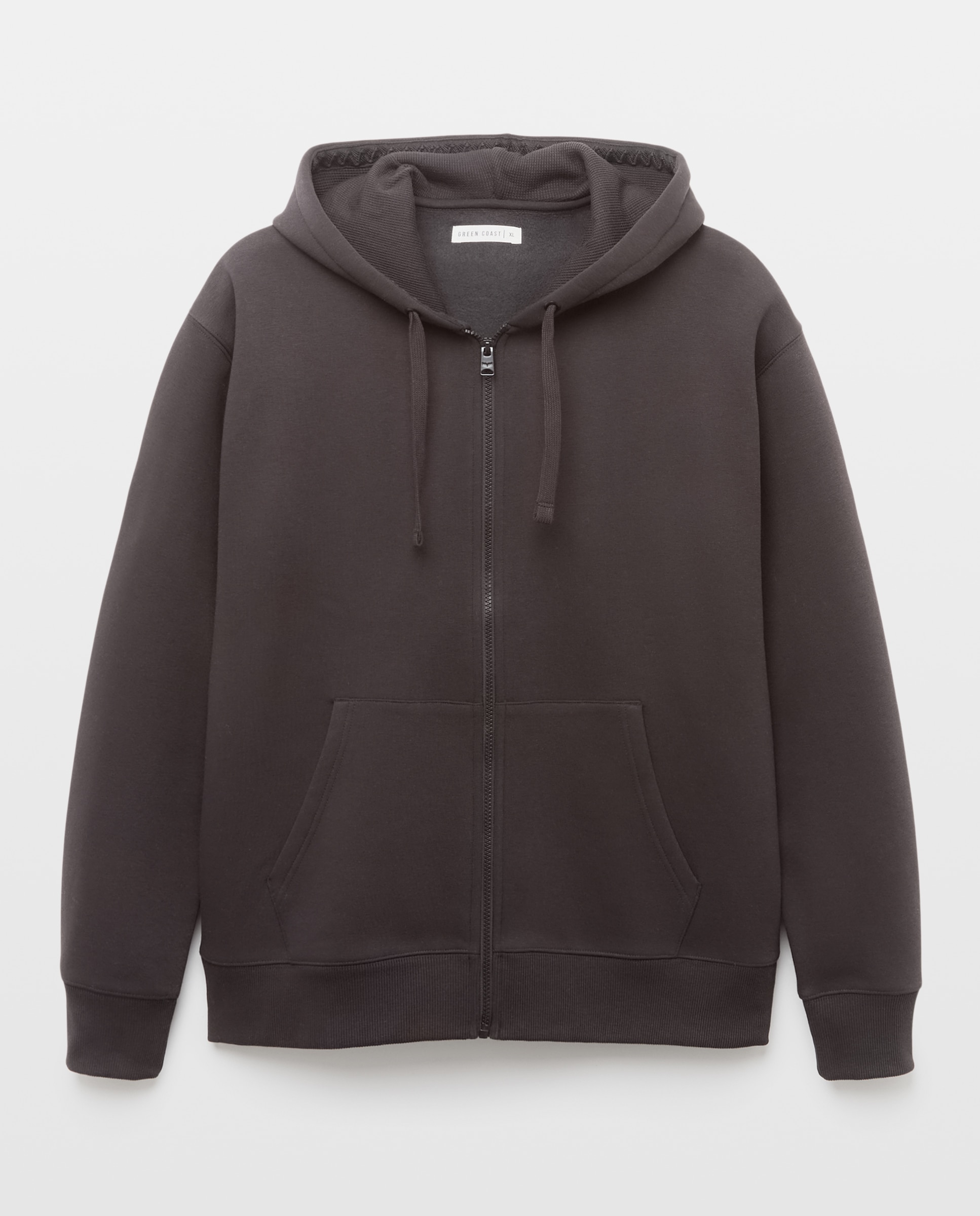Sudadera abierta de hombre con capucha y cierre de cremallera - Green Coast - Negro Negro-4