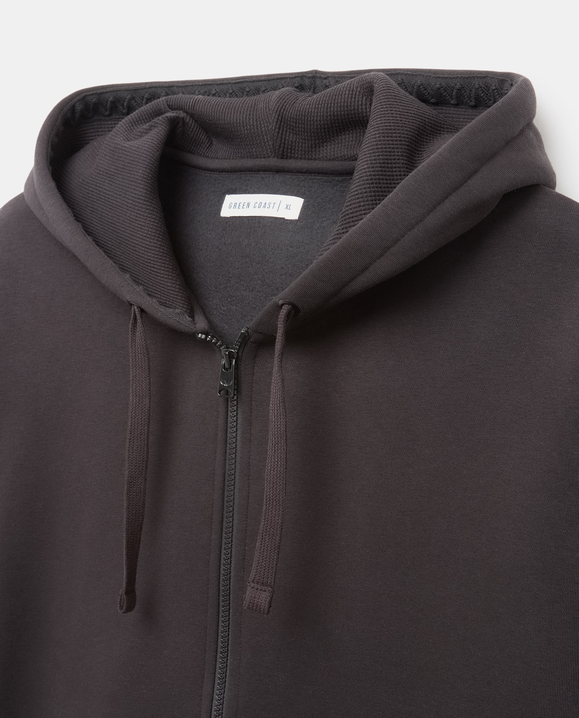 Sudadera abierta de hombre con capucha y cierre de cremallera - Green Coast - Negro Negro-5