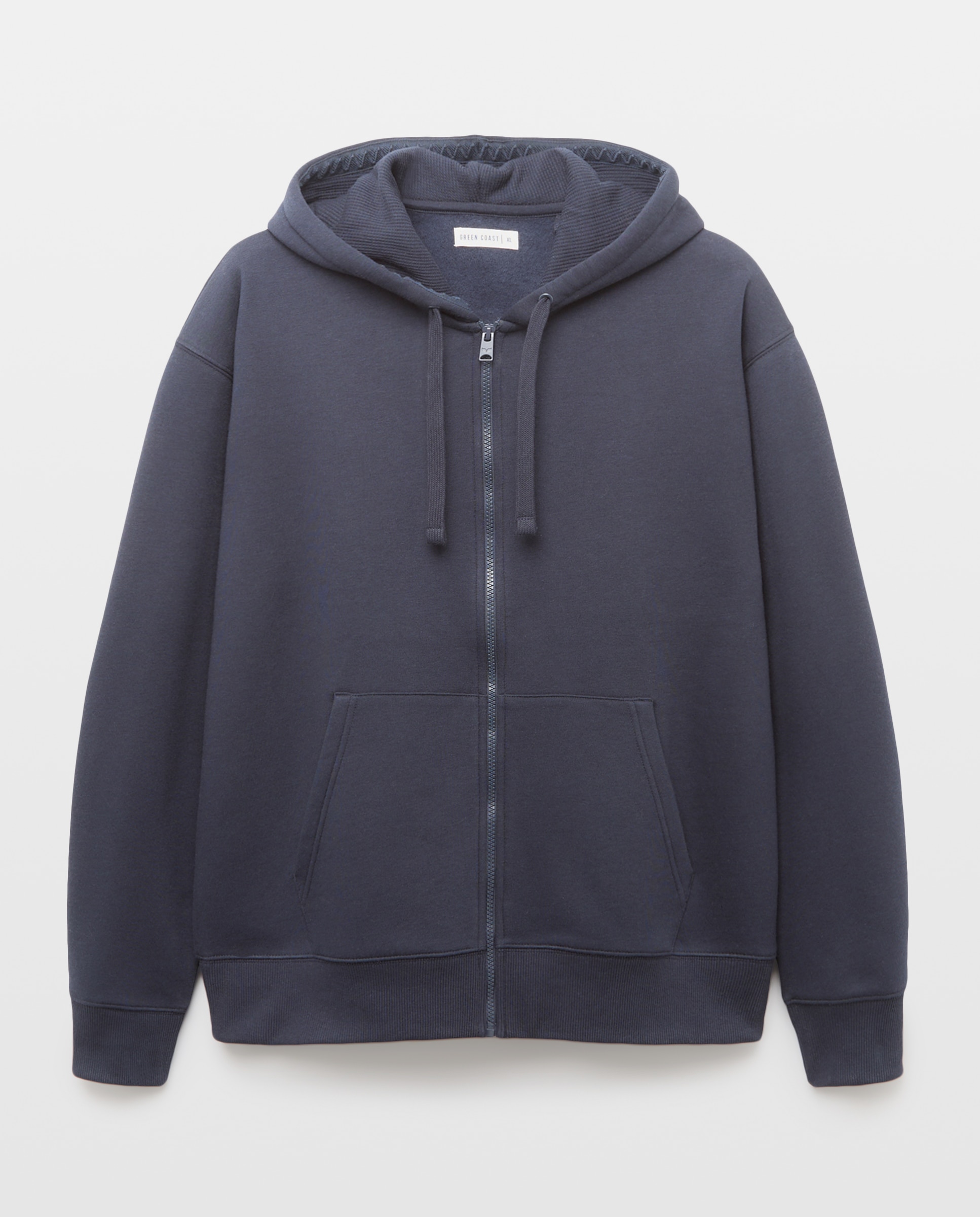 Sudadera abierta de hombre con capucha y cierre de cremallera - Green Coast - Azul marino Azul marino-4