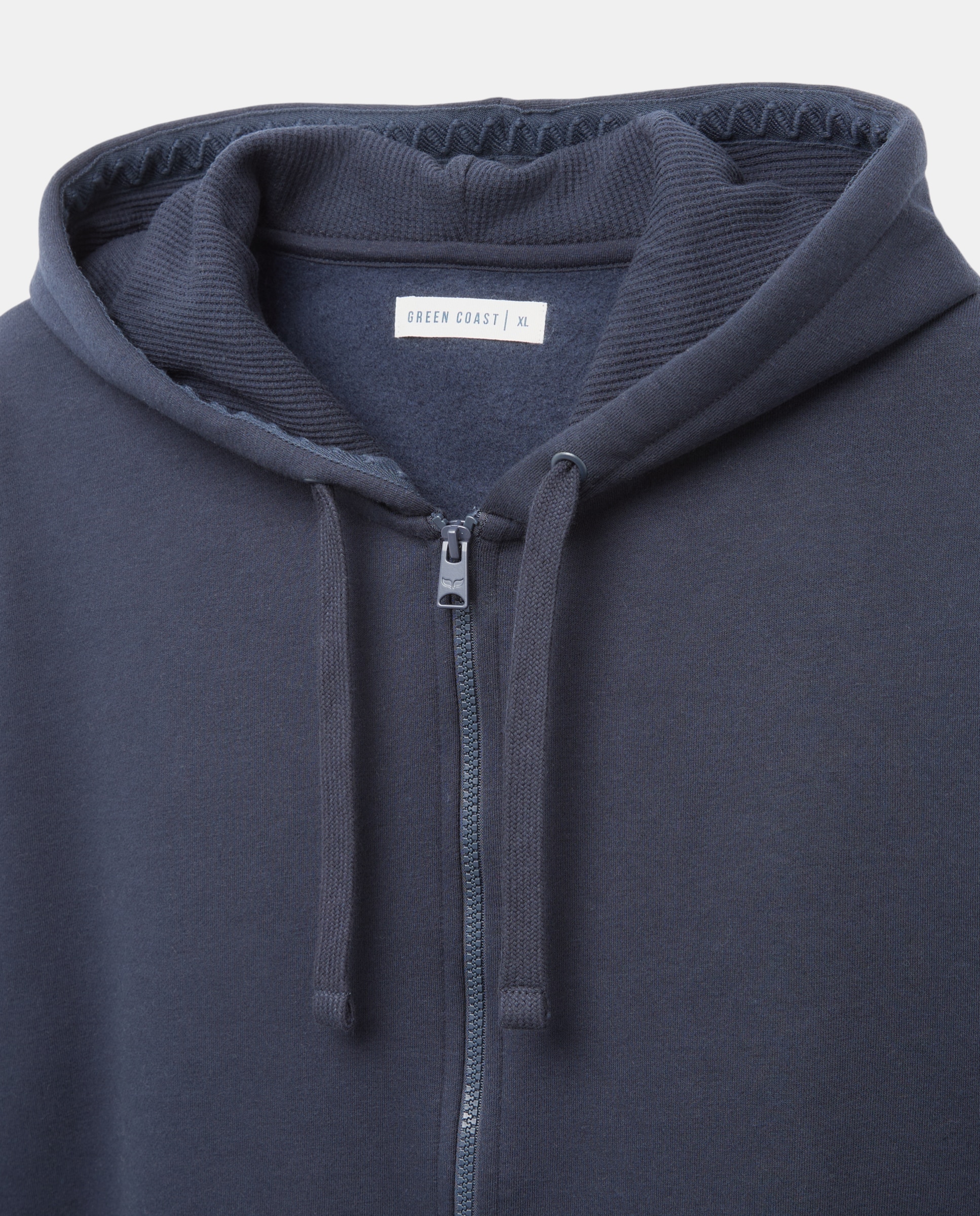 Sudadera abierta de hombre con capucha y cierre de cremallera - Green Coast - Azul marino Azul marino-5