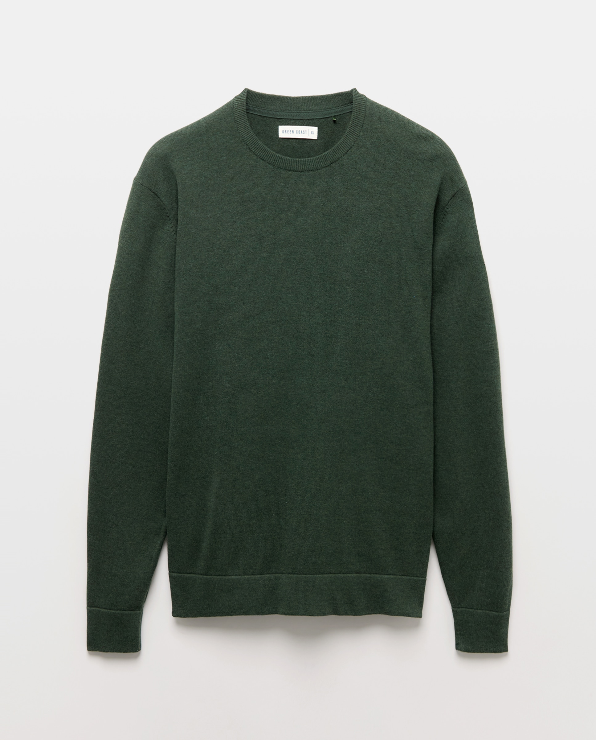 Jersey liso básico cuello redondo - Green Coast - 530 Verde oscuro 530 Verde oscuro-4