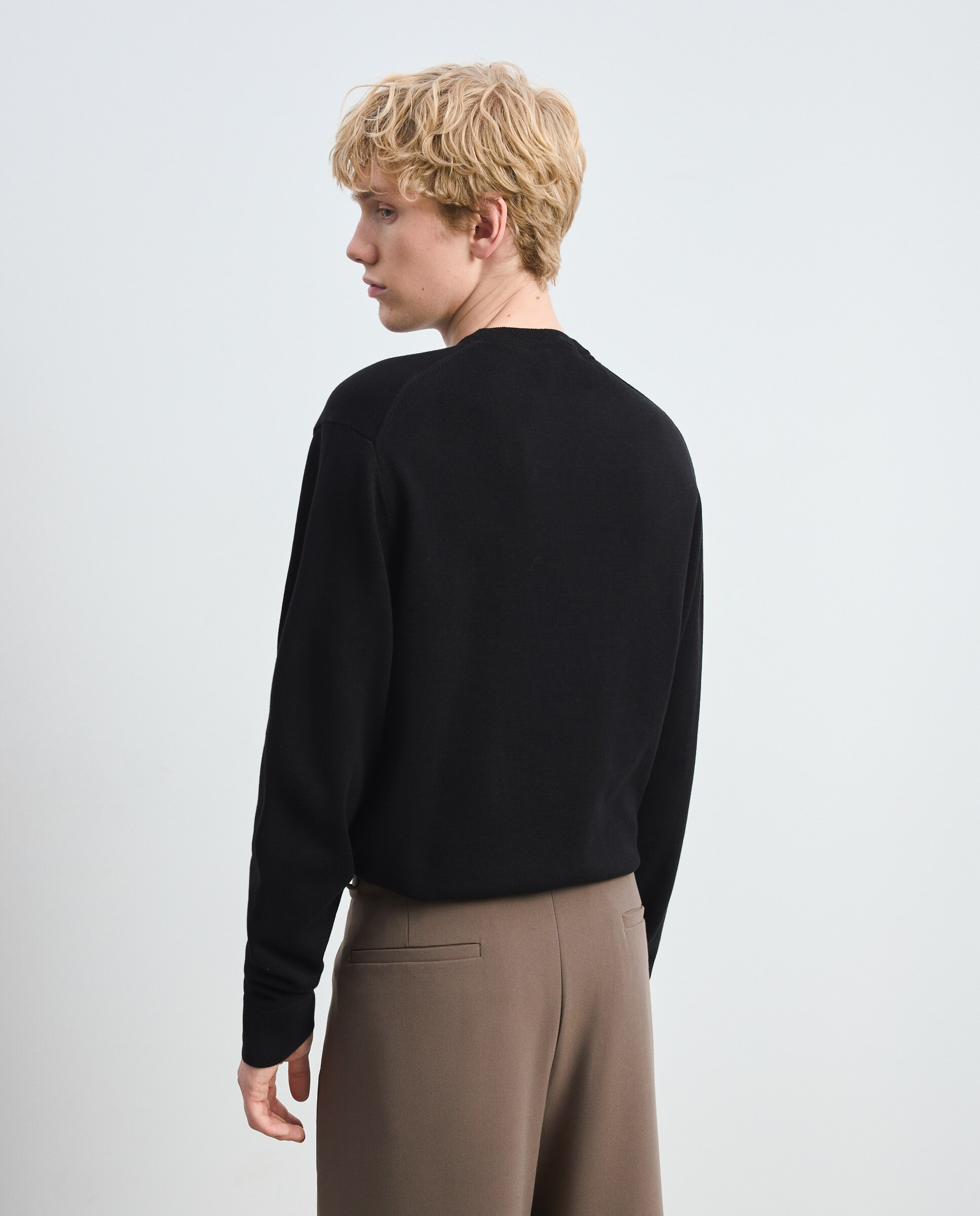 Jersey liso básico cuello redondo - Green Coast - Negro Negro-3