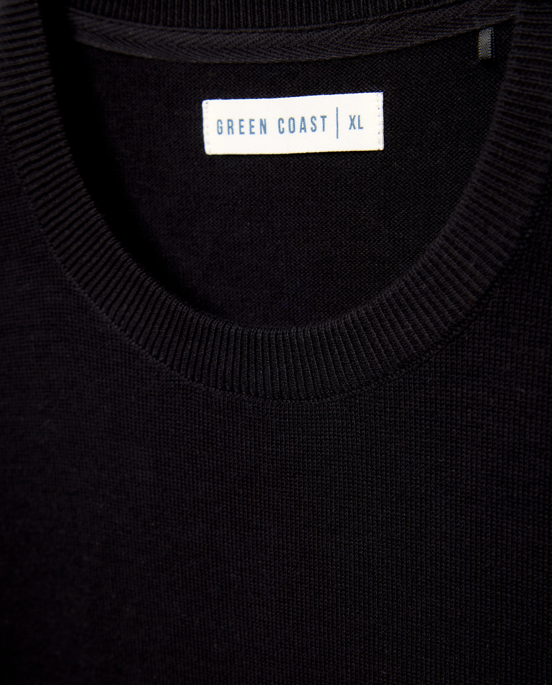 Jersey liso básico cuello redondo - Green Coast - Negro Negro-5