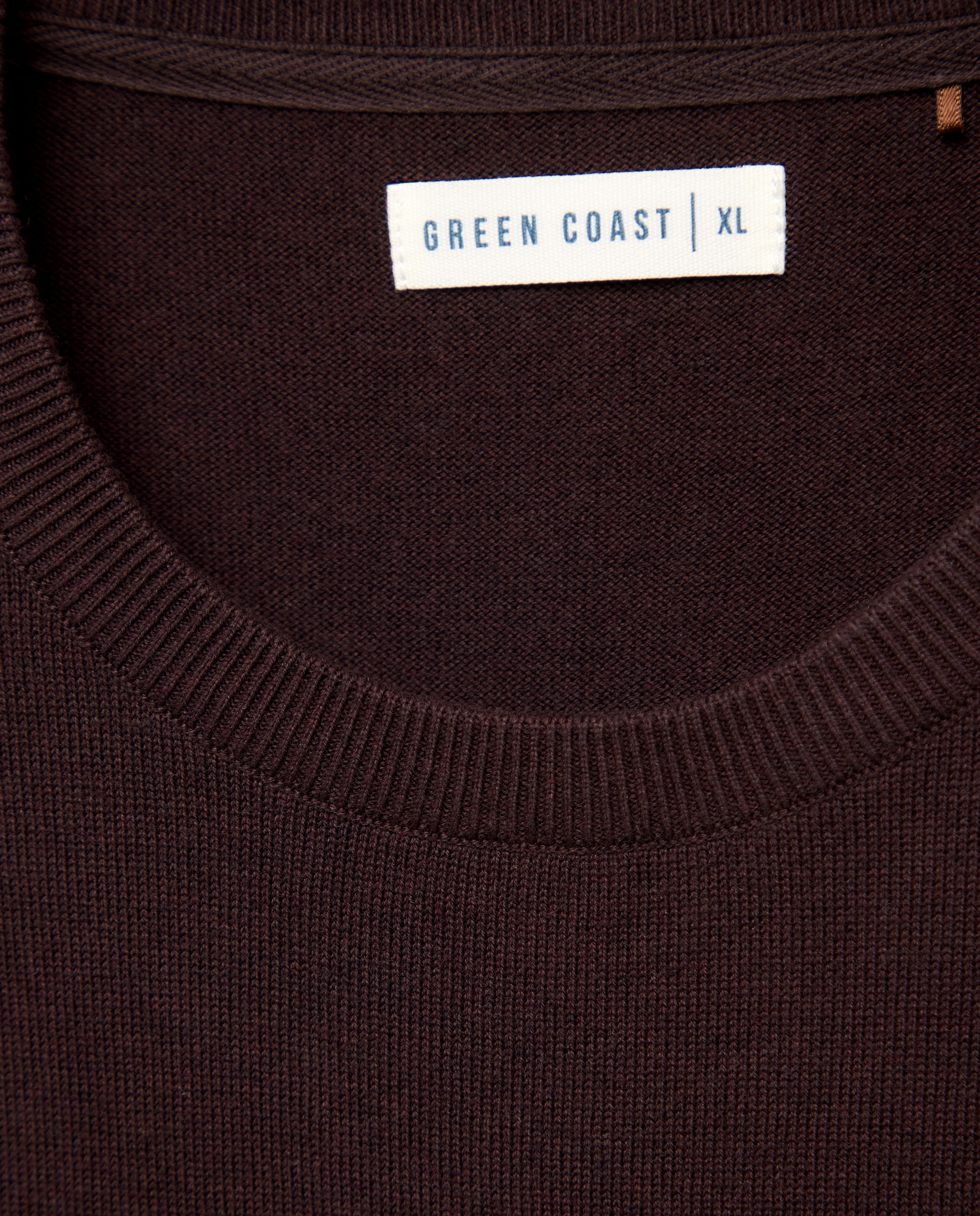 Jersey liso básico cuello redondo - Green Coast - Marrón Marrón-5
