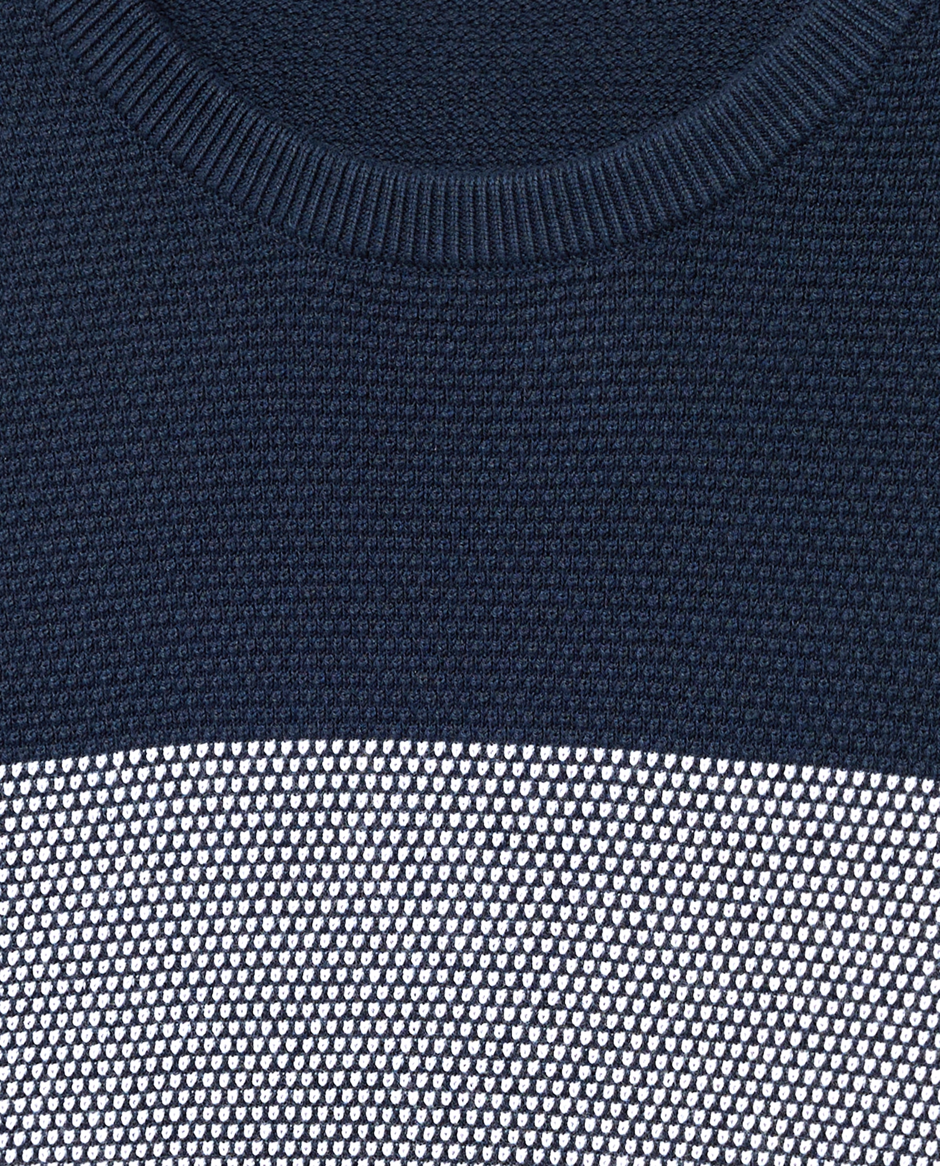 Camisola de Malha Fantasia com Decote Redondo 400 Azul-5