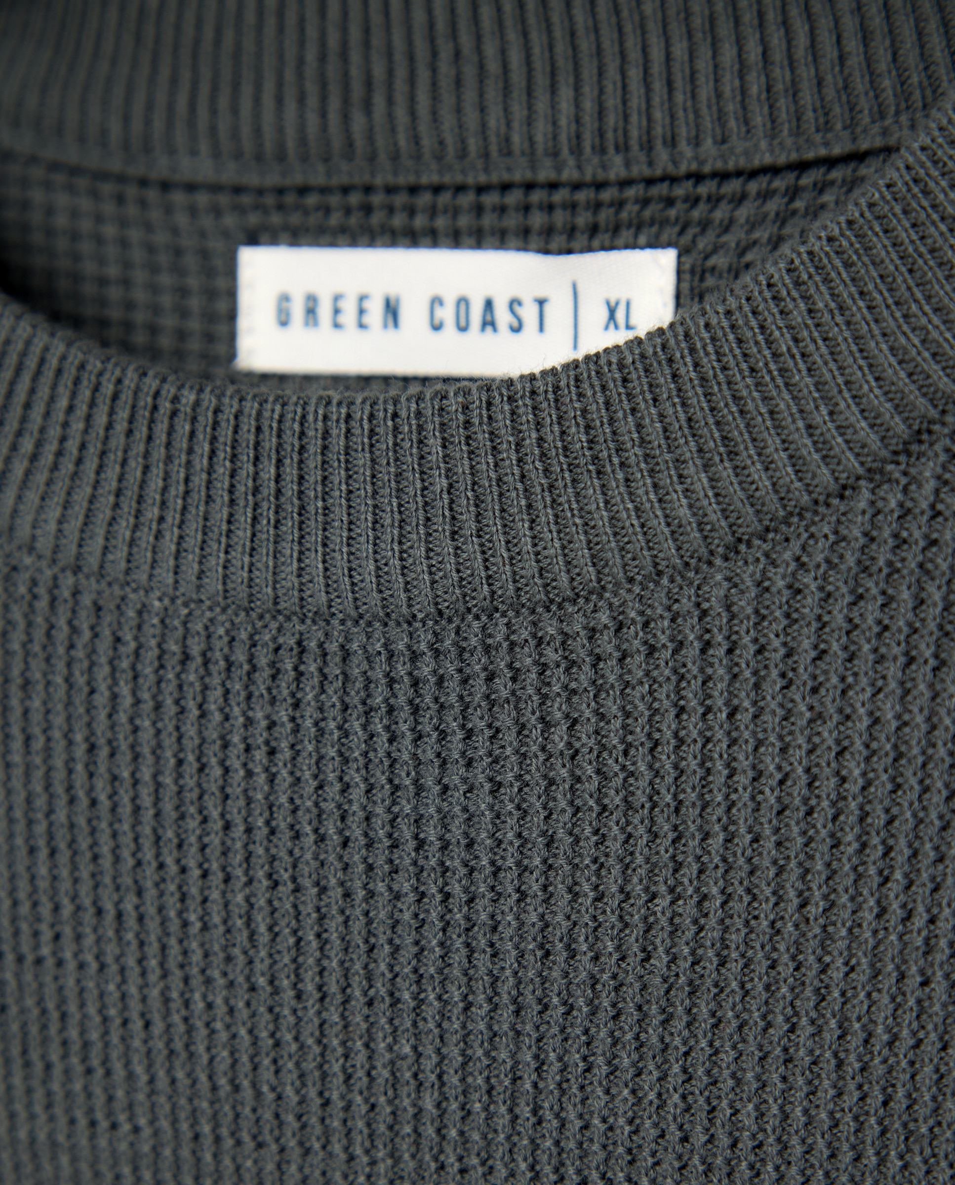 Camisola de Malha com Estrutura e Gola Redonda 530 Verde Escuro-5