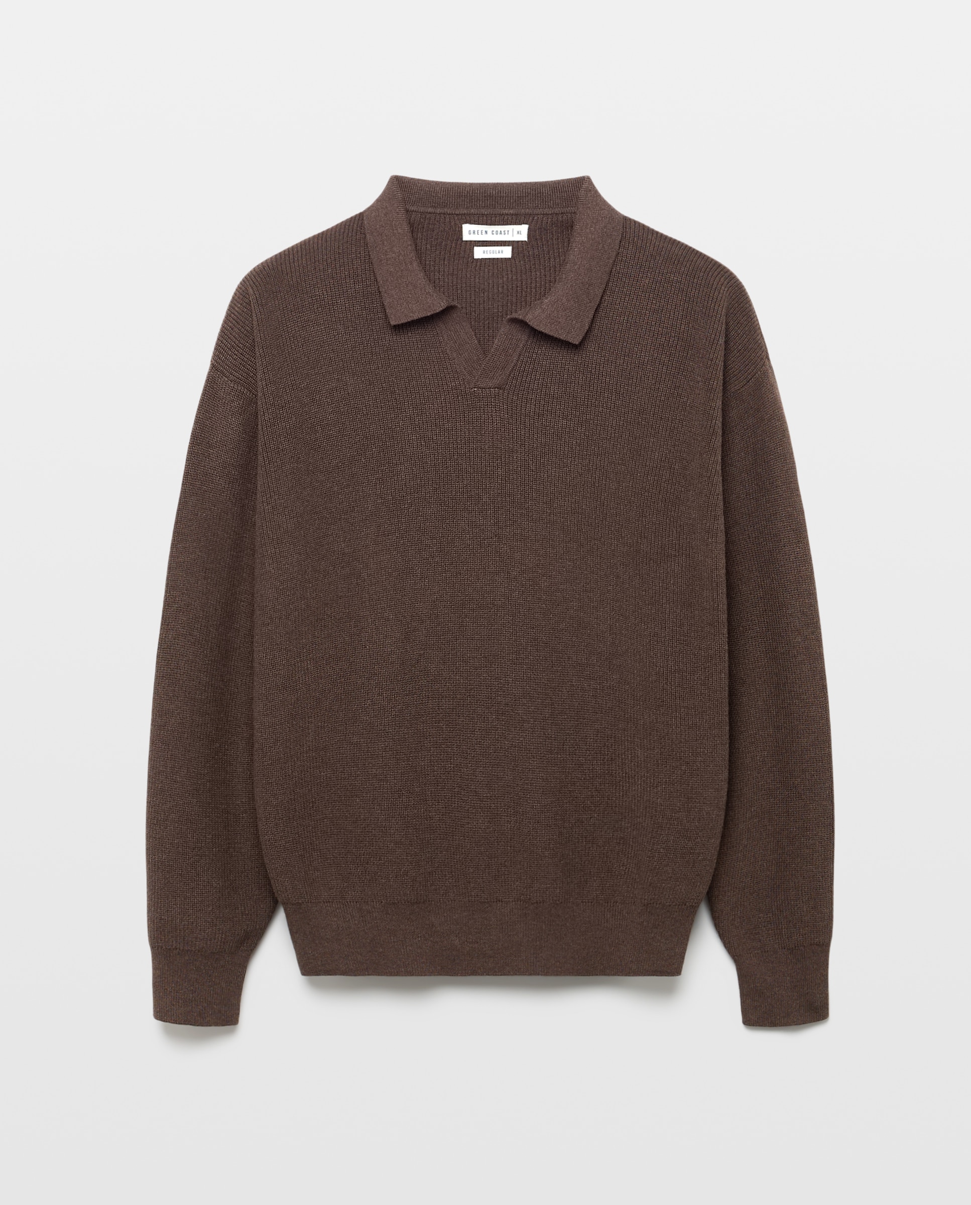 Imagen 4 de Jersey de hombre cuello de polo liso - Green Coast - Marrón Marrón
