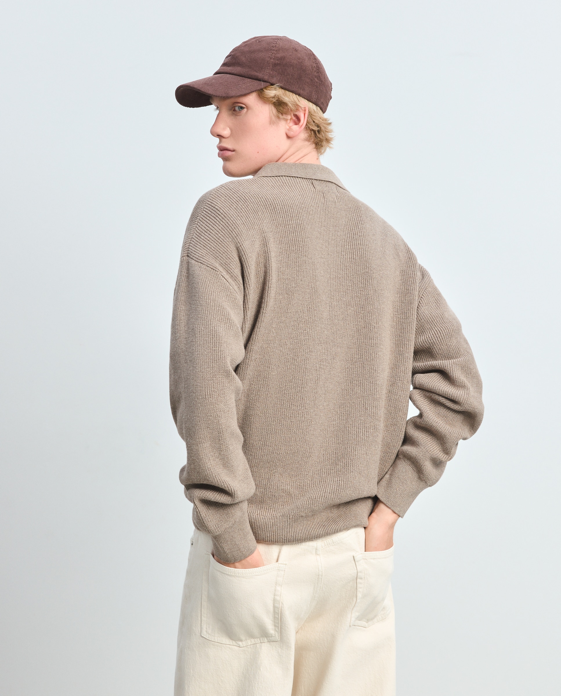 Imagen 3 de Jersey de hombre cuello de polo liso - Green Coast - Visón claro Visón claro