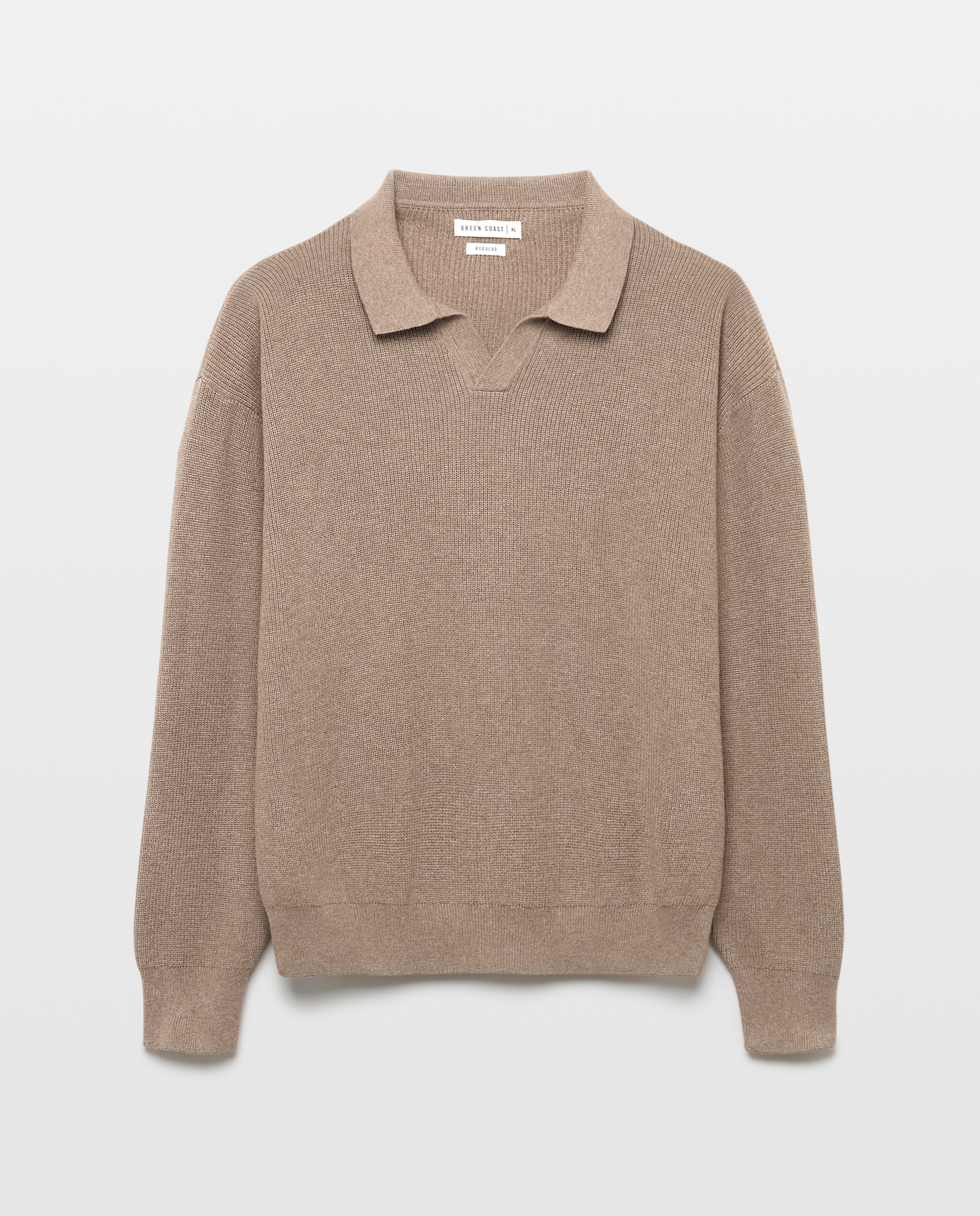 Imagen 4 de Jersey de hombre cuello de polo liso - Green Coast - Visón claro Visón claro