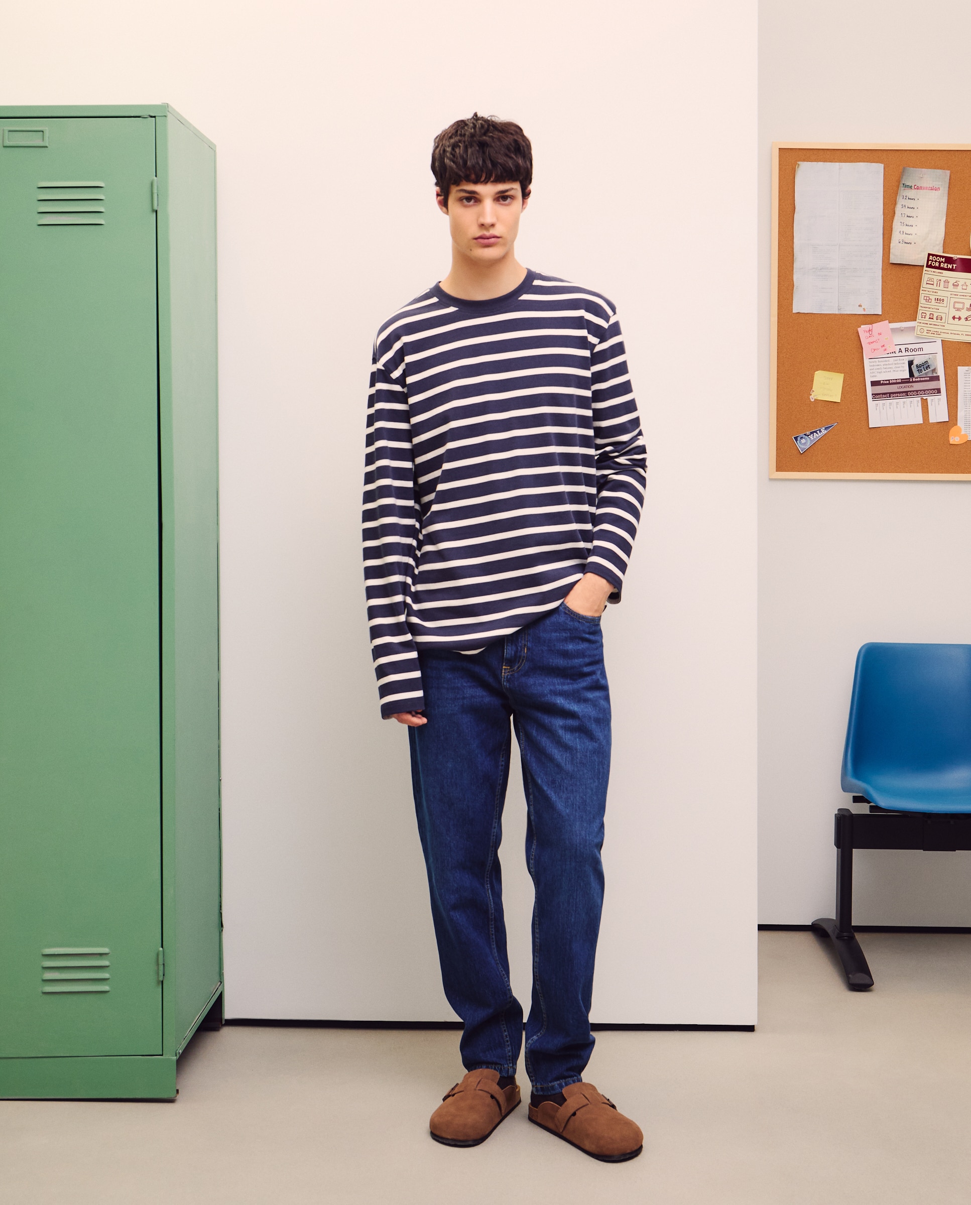 Jeans Tapered Fit Azul-escuro-1