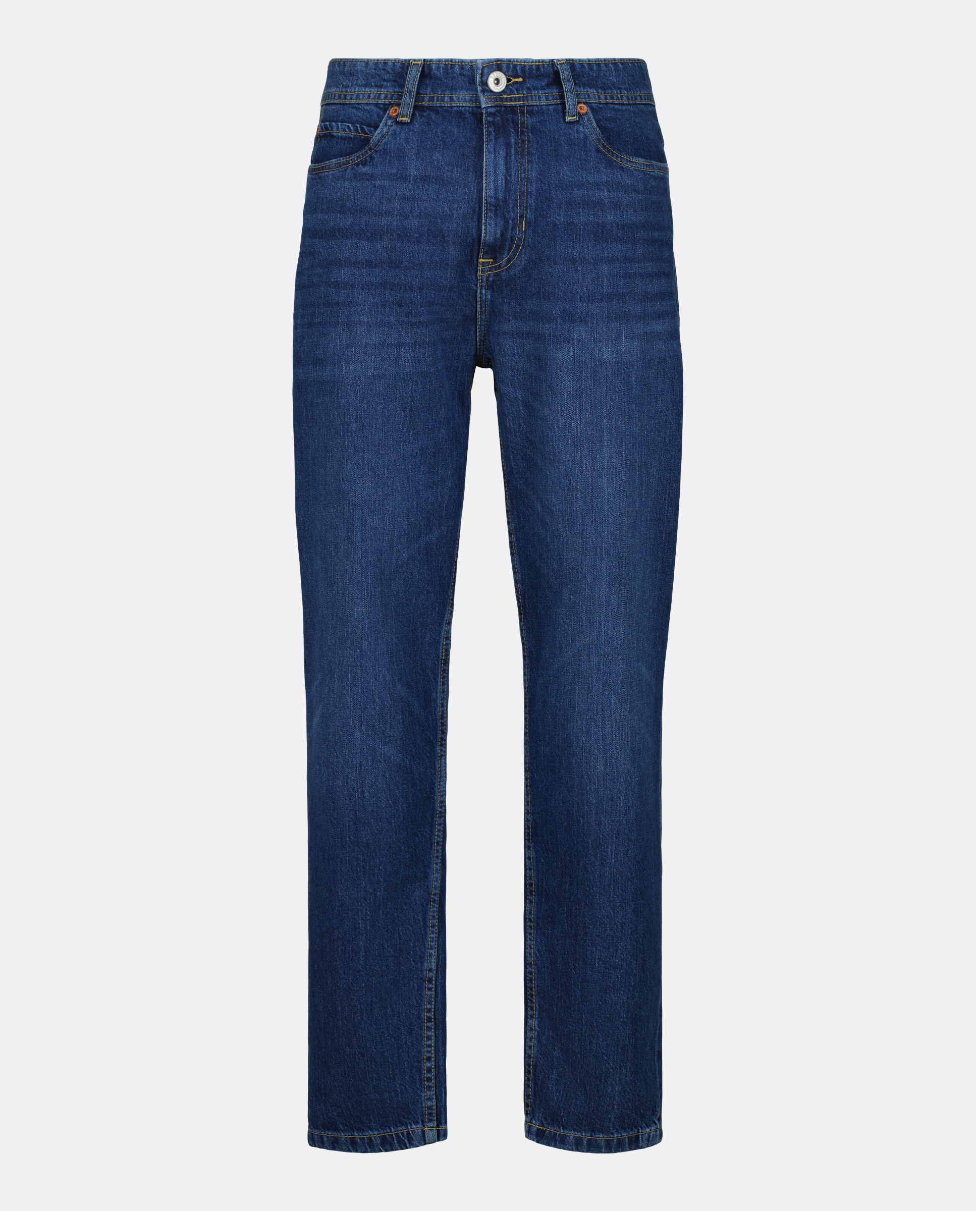 Jeans Tapered Fit Azul-escuro-4